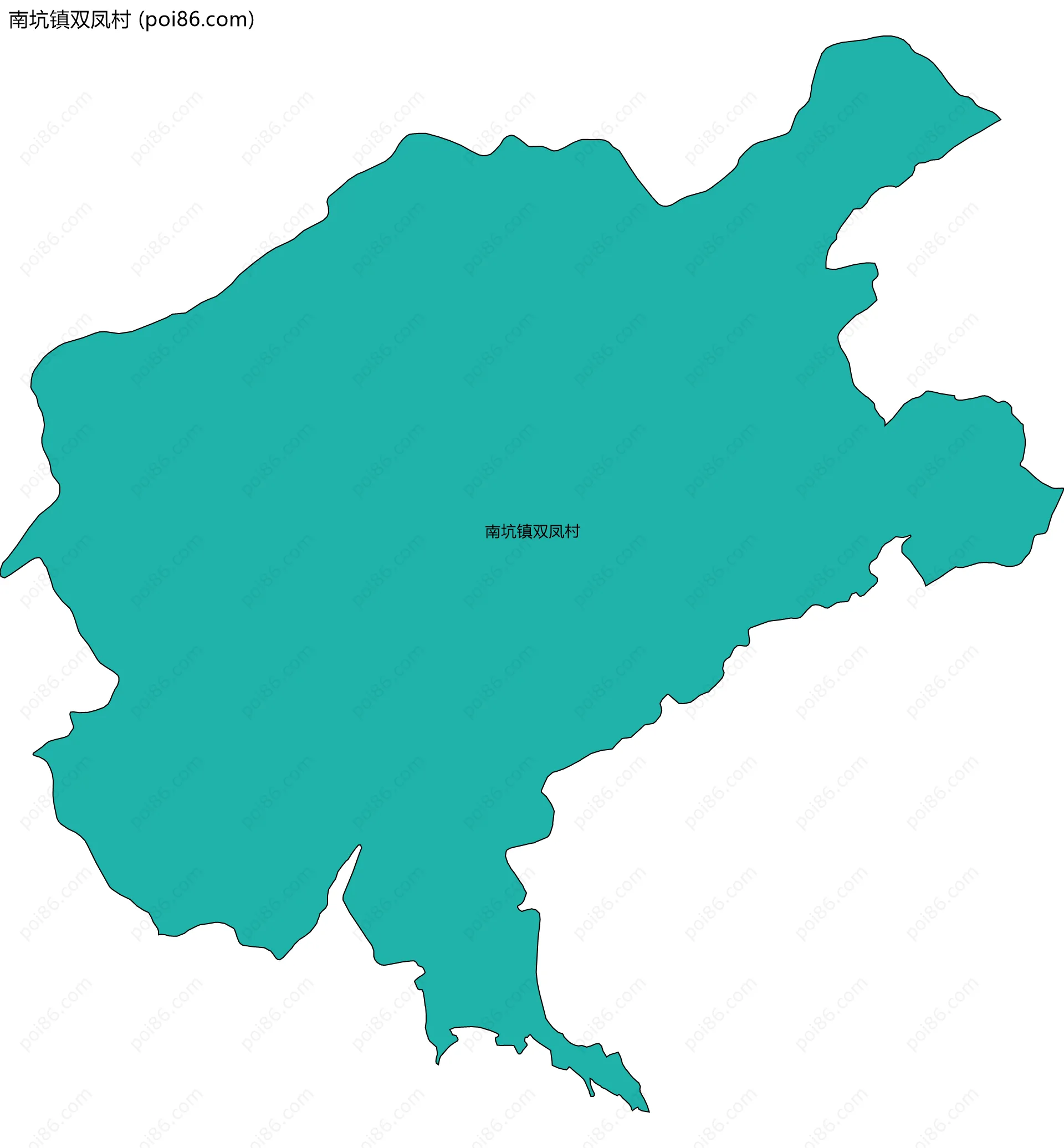 南坑镇双凤村边界地图