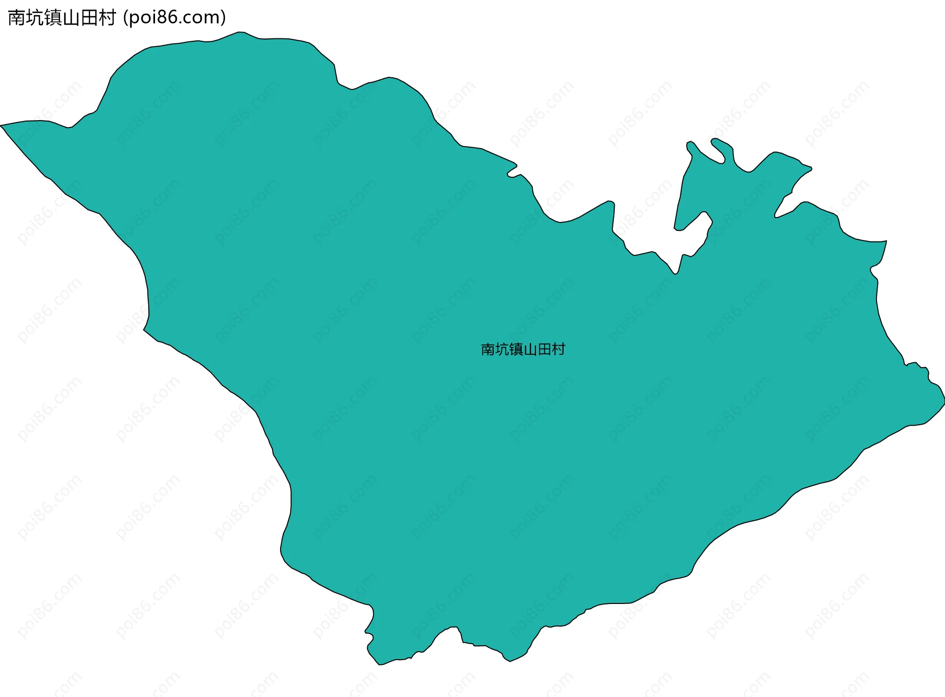 南坑镇山田村边界地图