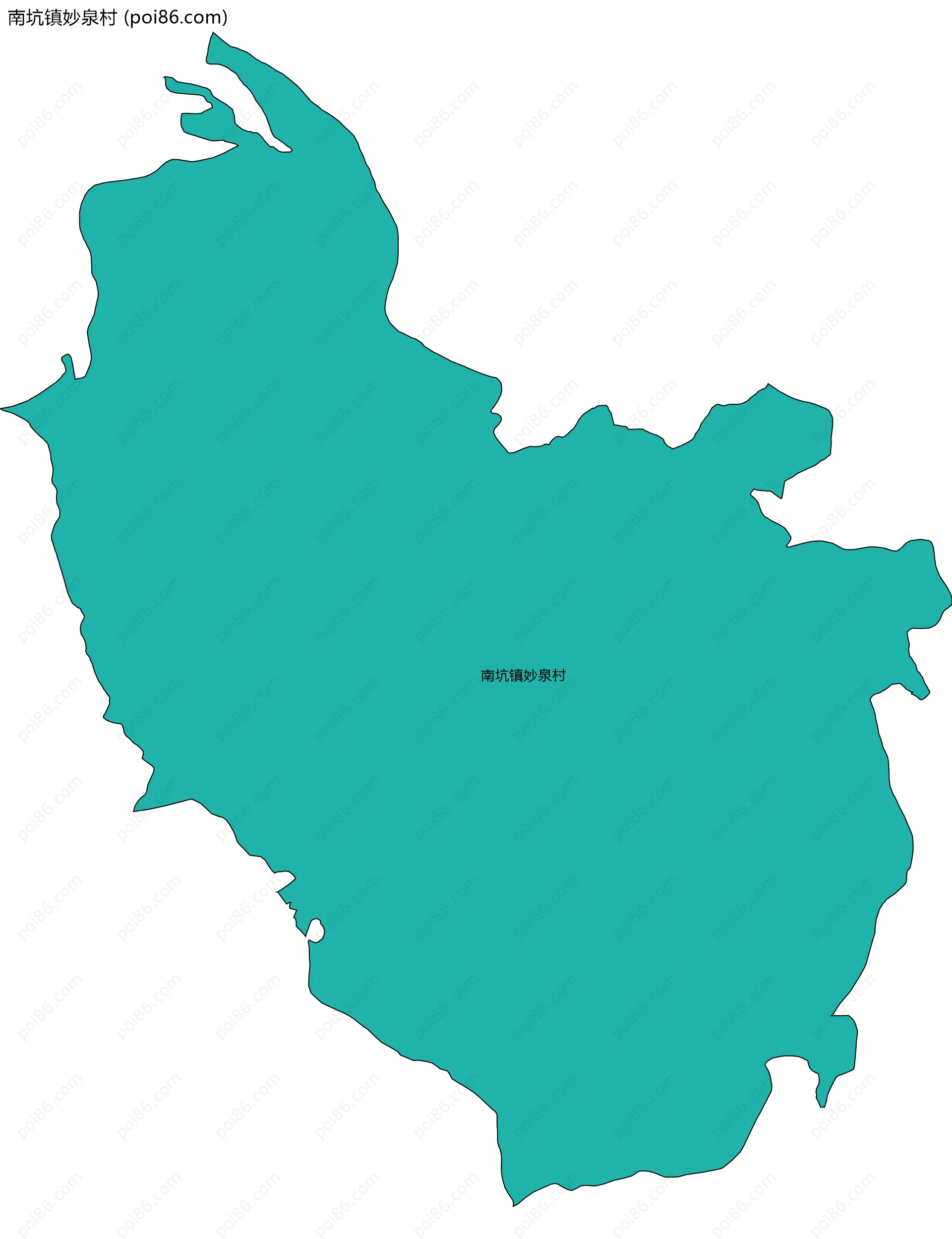 南坑镇妙泉村边界地图