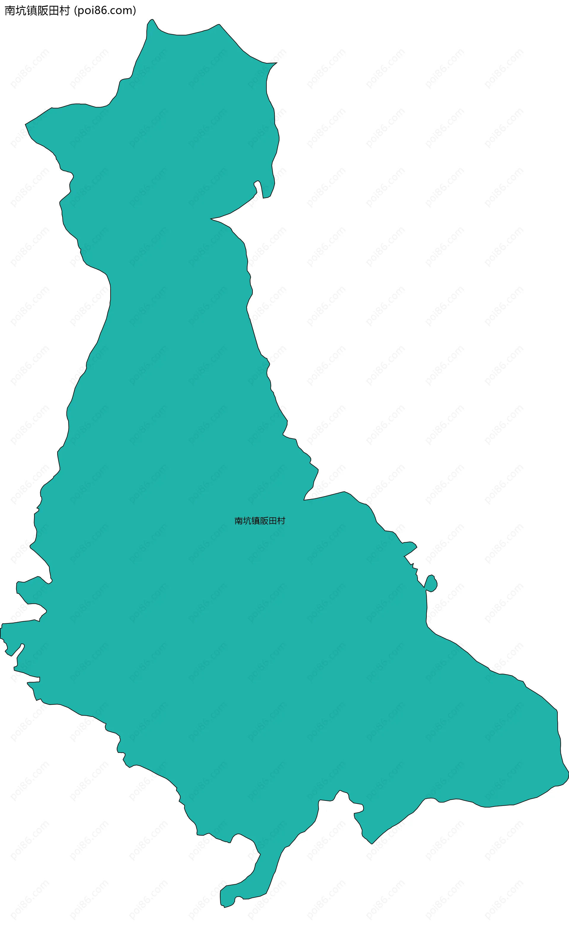 南坑镇阪田村边界地图