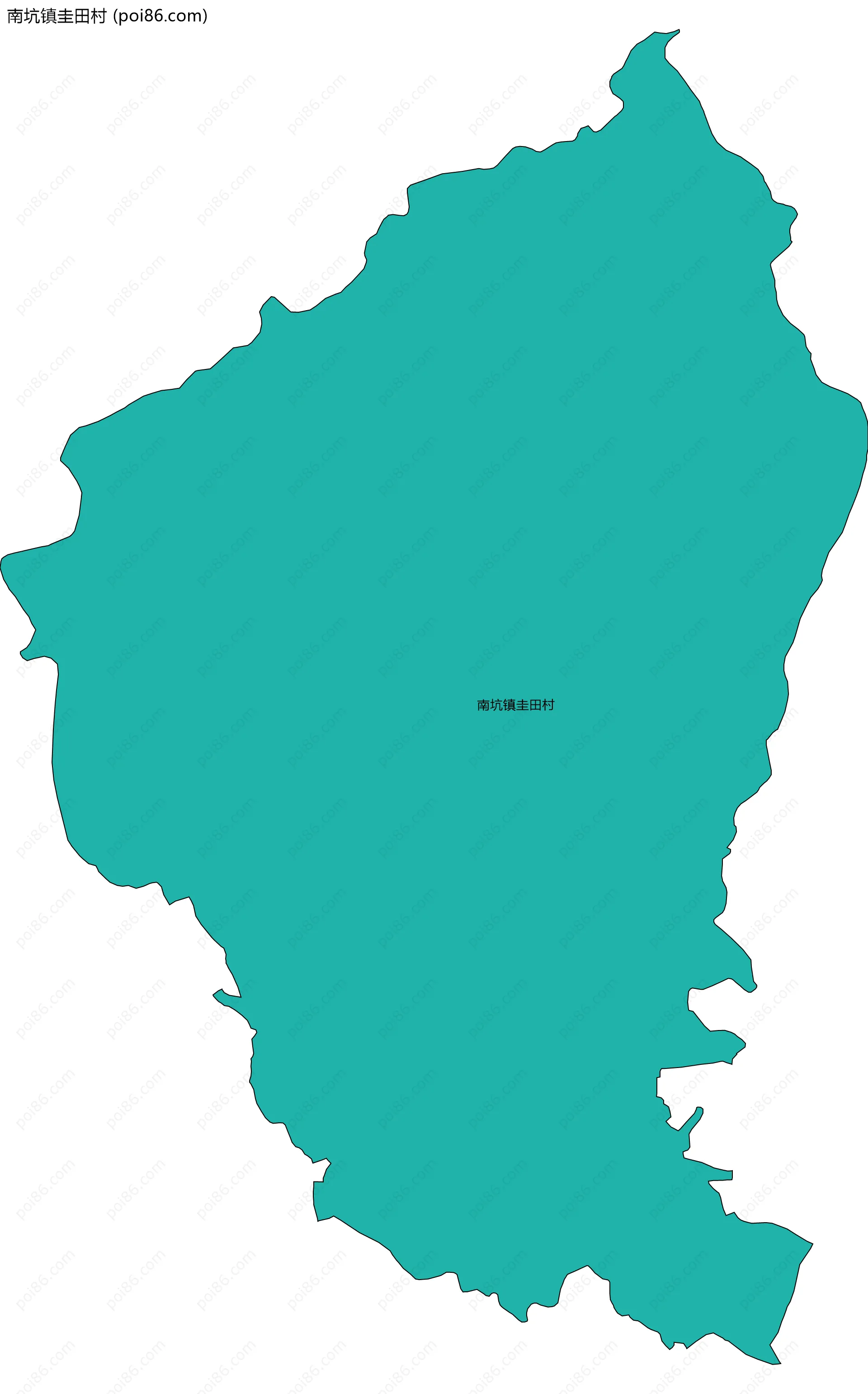 南坑镇圭田村边界地图