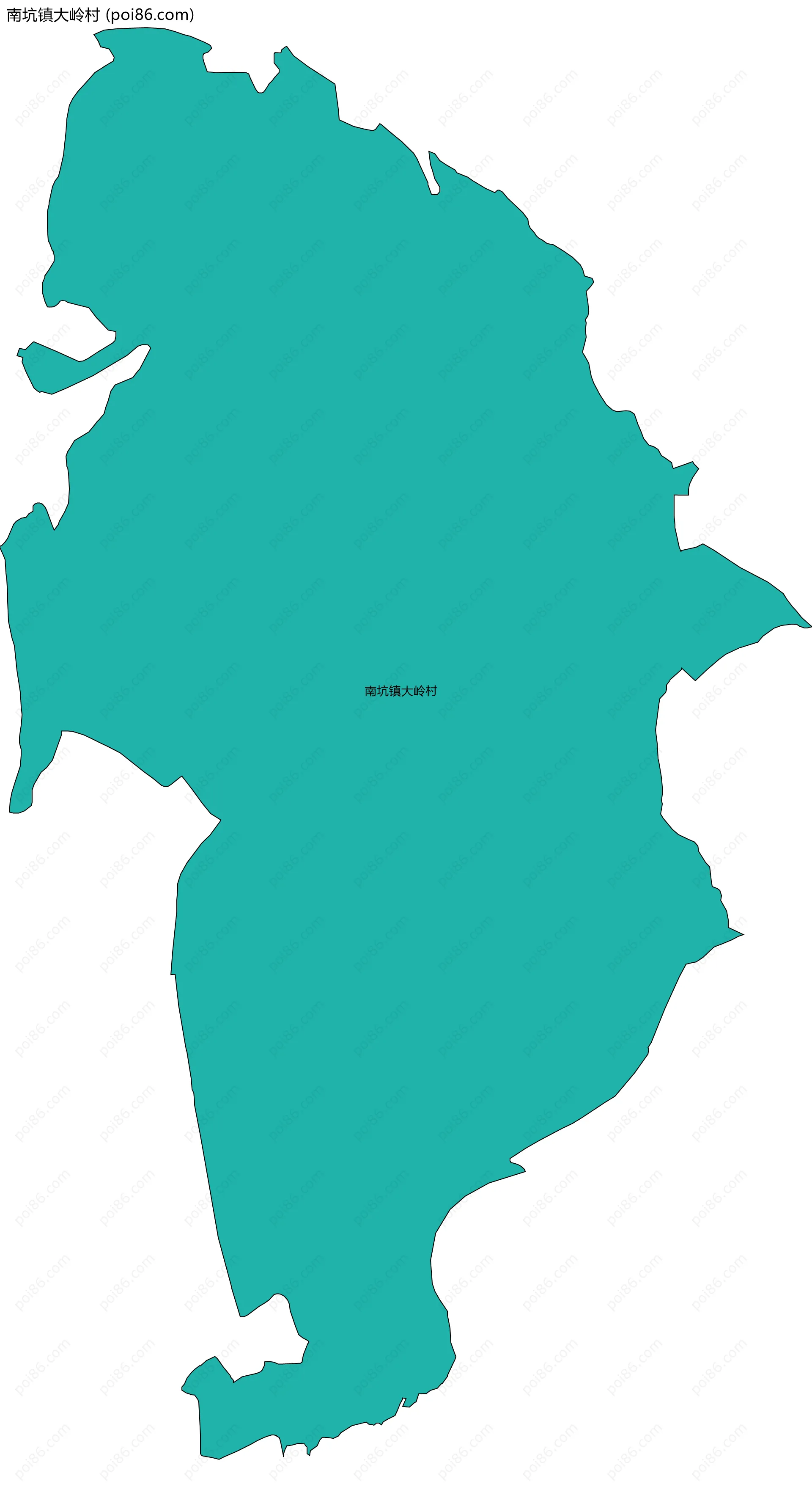 南坑镇大岭村边界地图