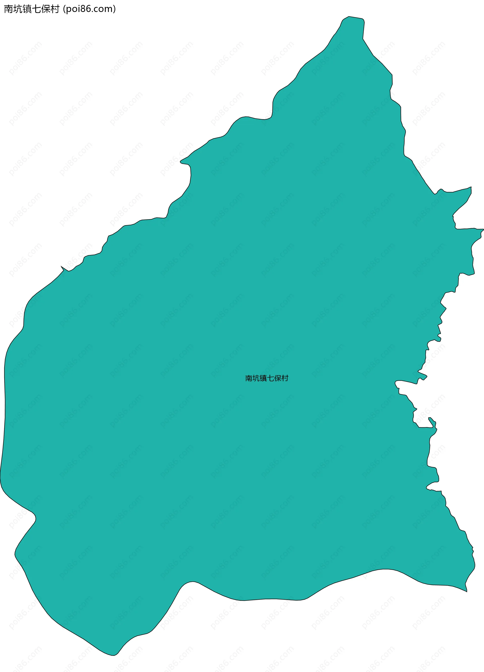 南坑镇七保村边界地图