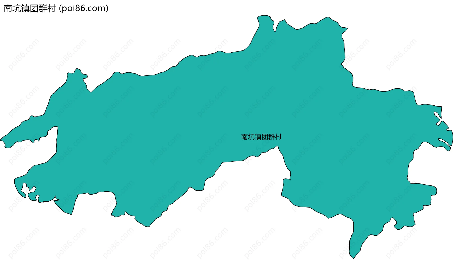 南坑镇团群村边界地图