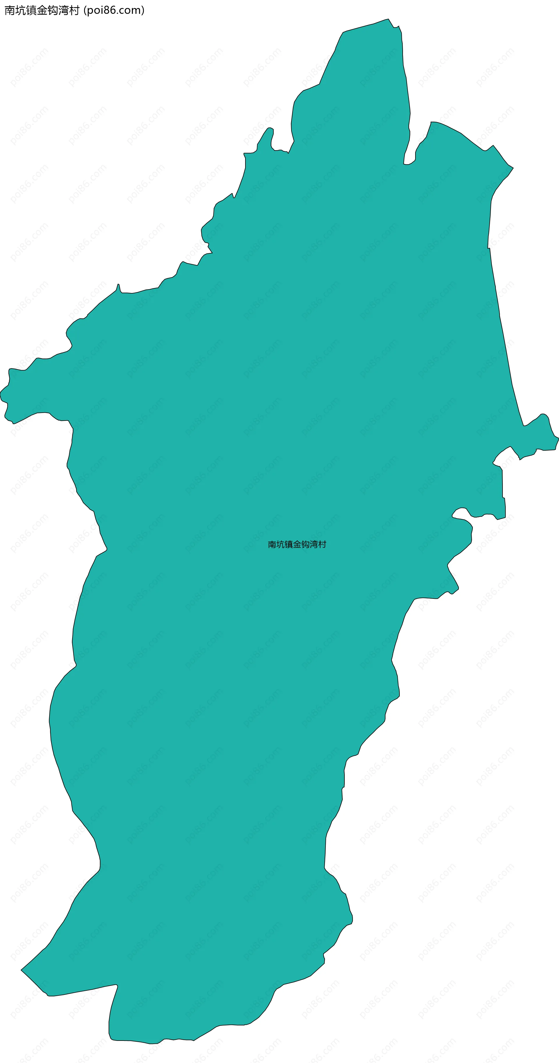 南坑镇金钩湾村边界地图