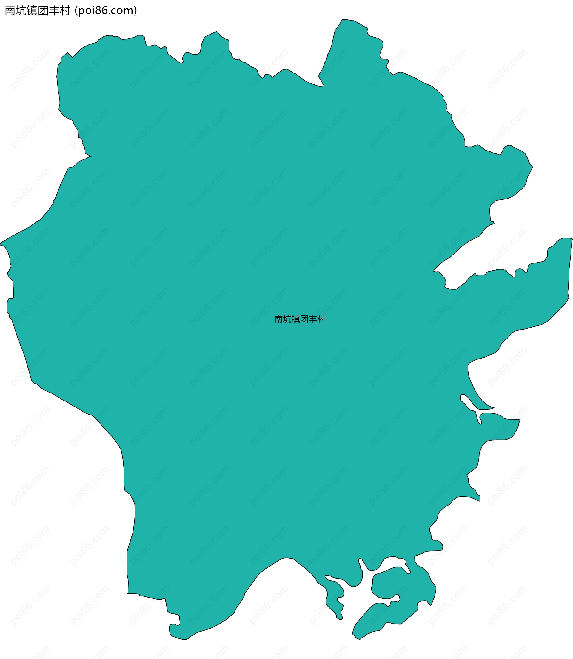 南坑镇团丰村边界地图