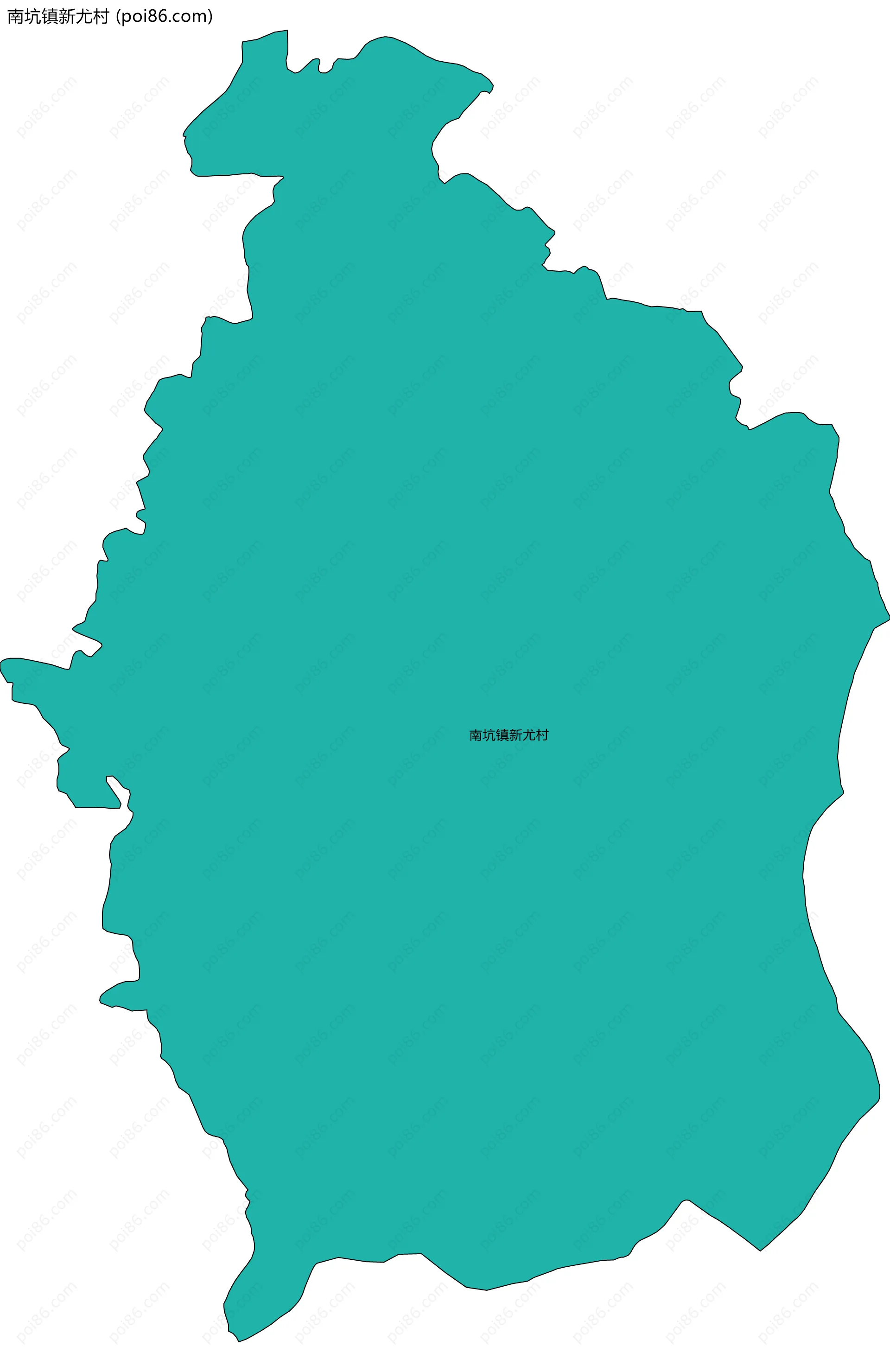 南坑镇新尤村边界地图