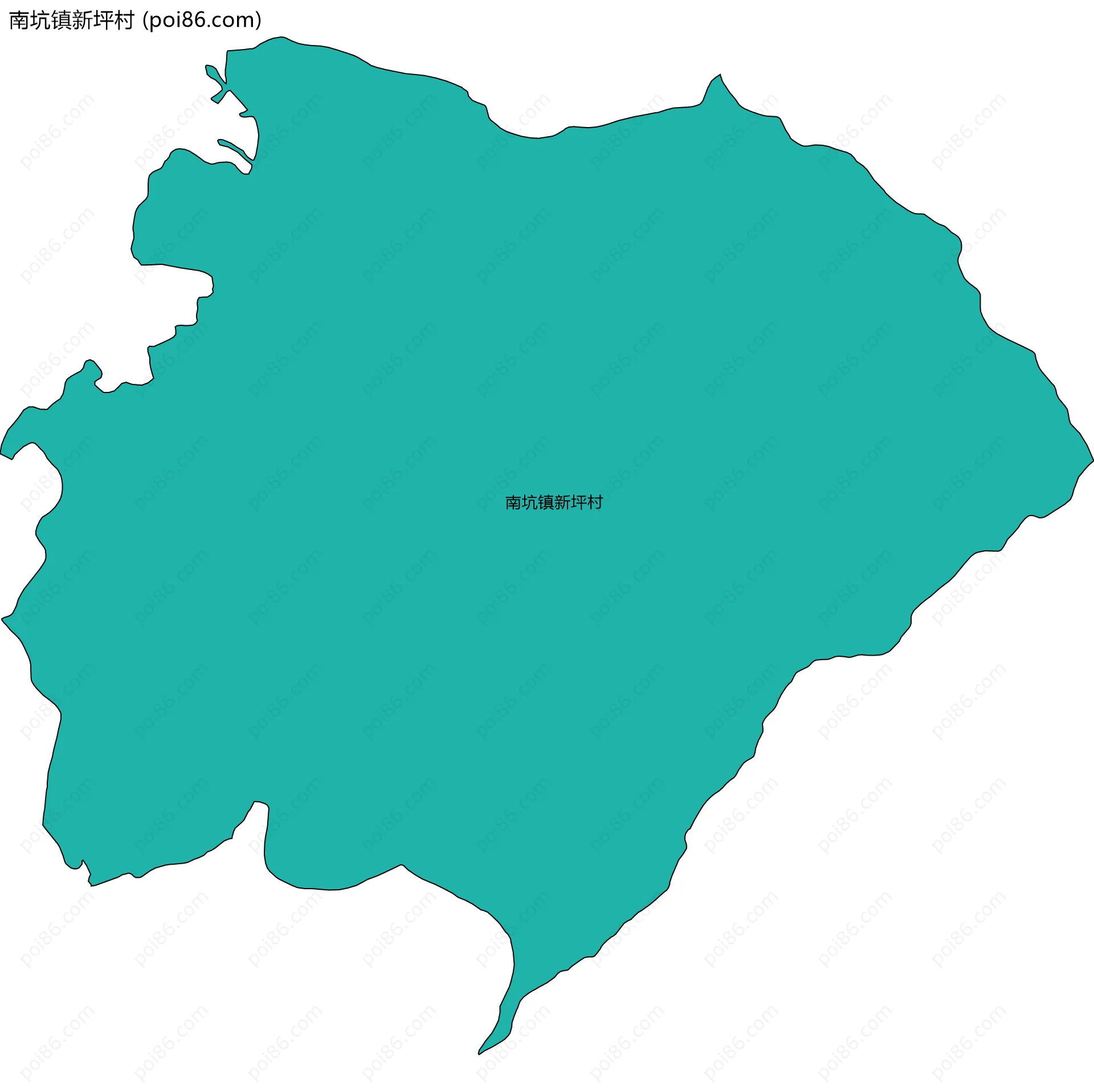 南坑镇新坪村边界地图