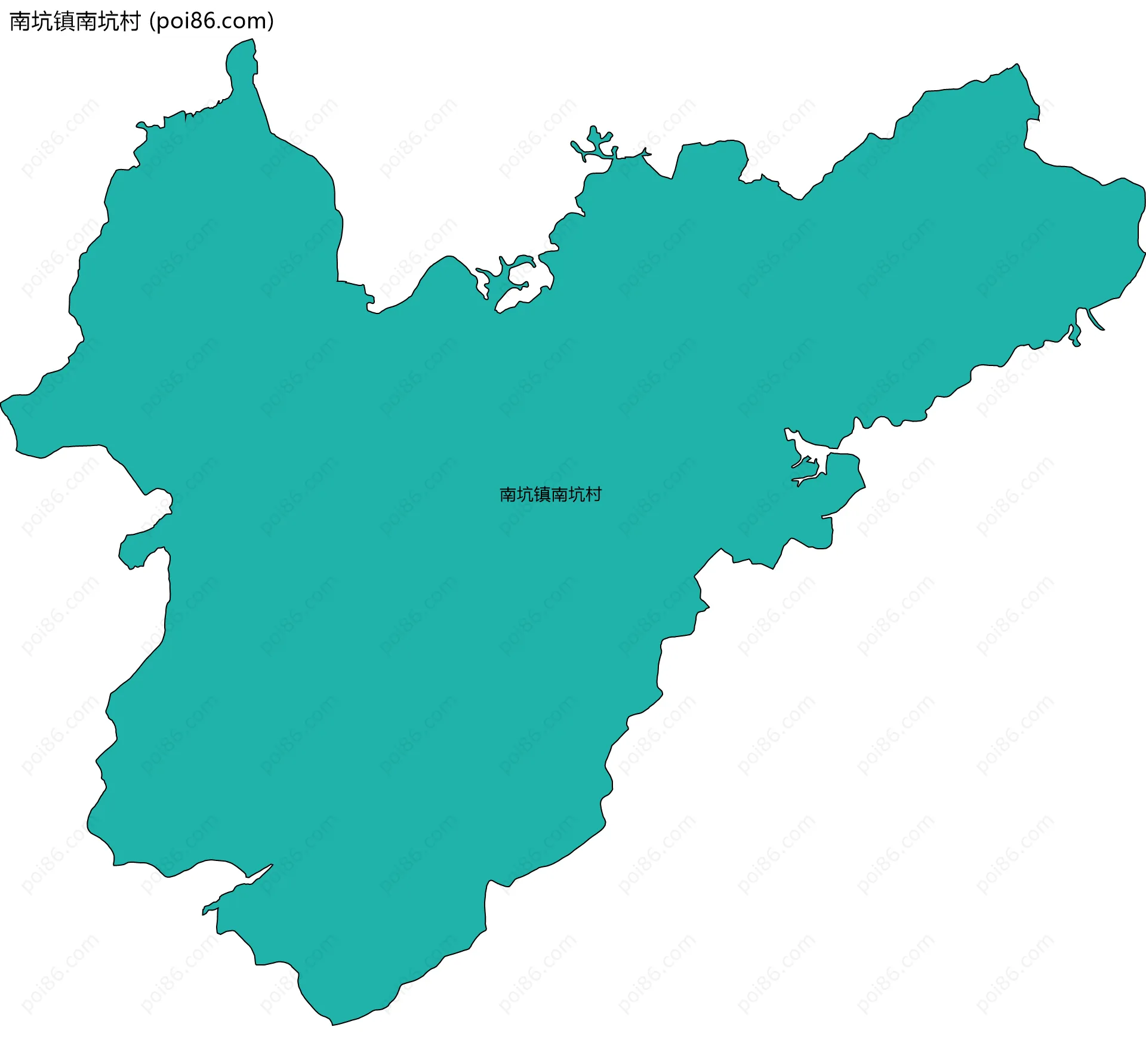 南坑镇南坑村边界地图