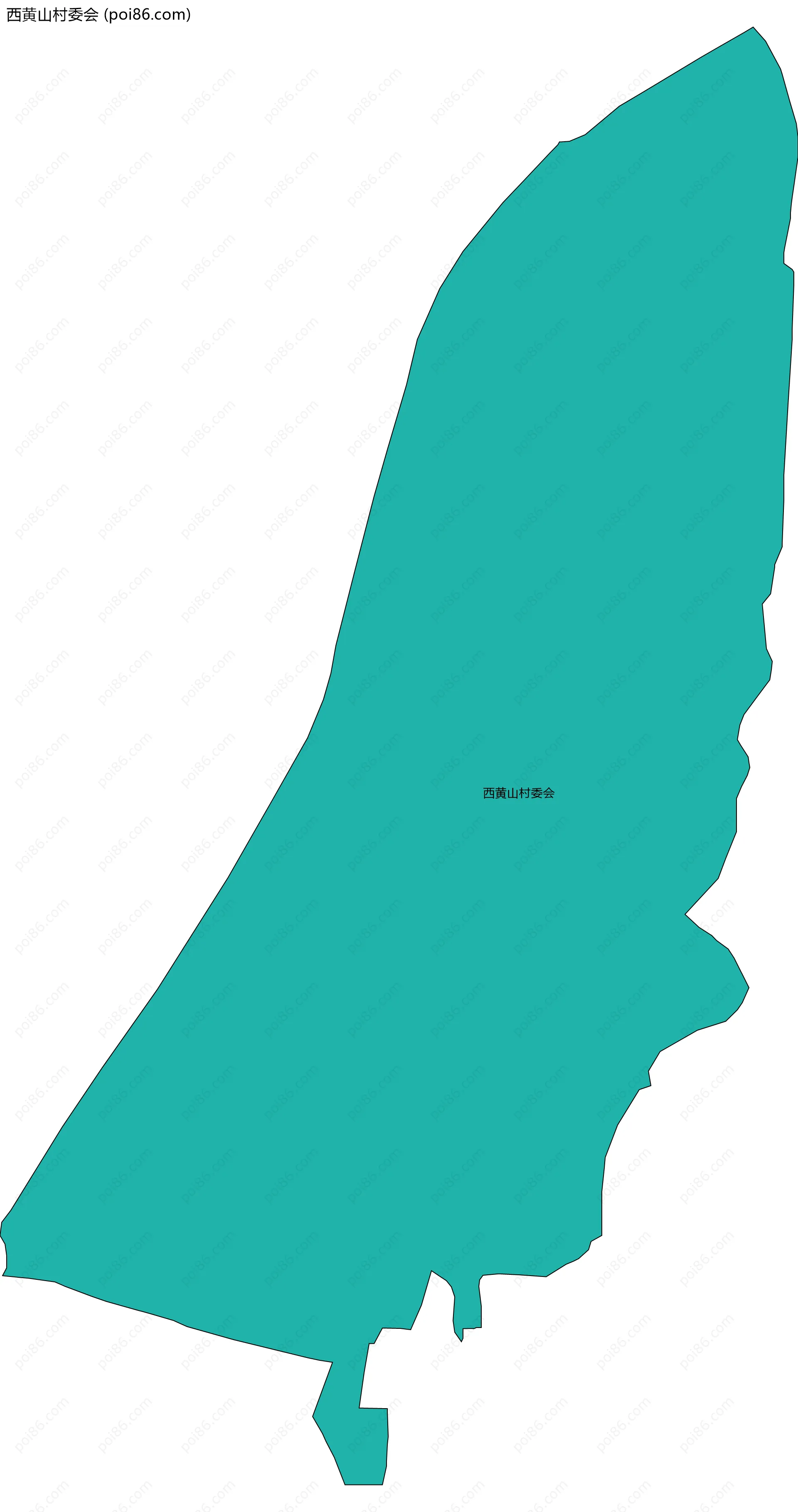 西黄山村委会边界地图