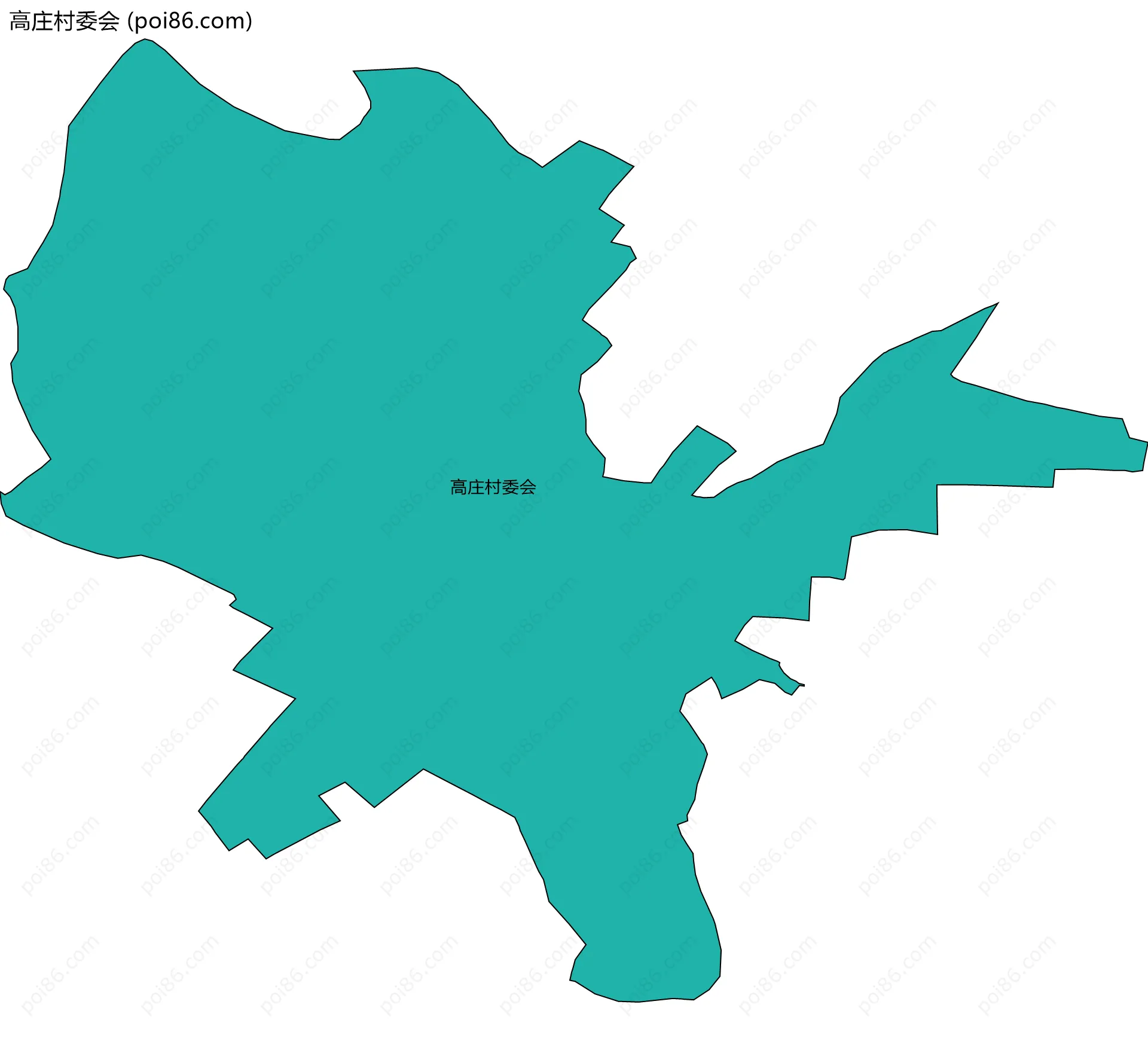 高庄村委会边界地图