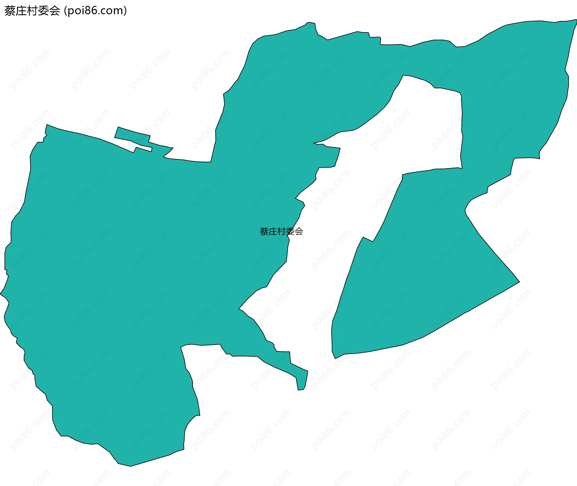 蔡庄村委会边界地图