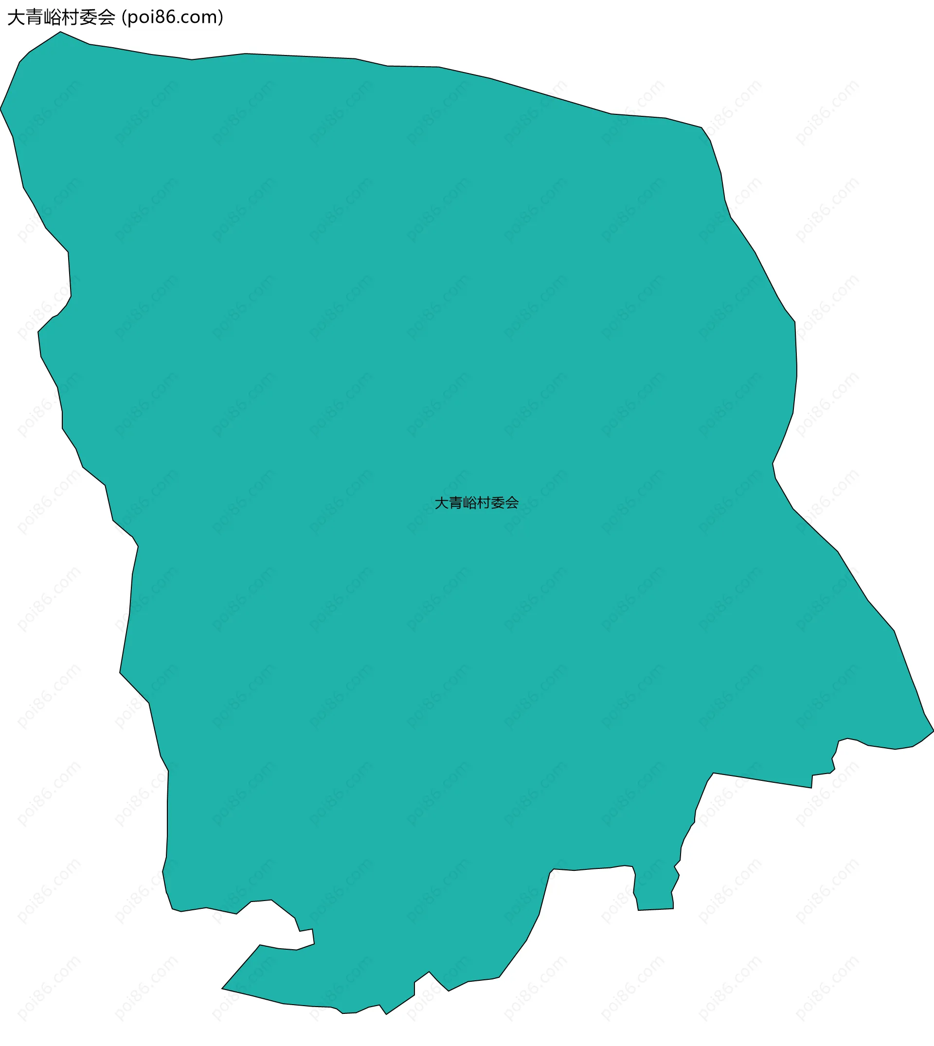 大青峪村委会边界地图
