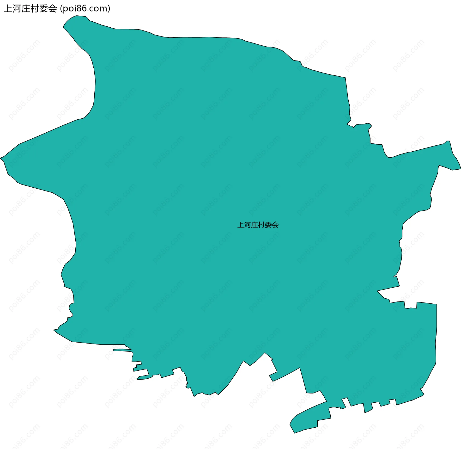 上河庄村委会边界地图