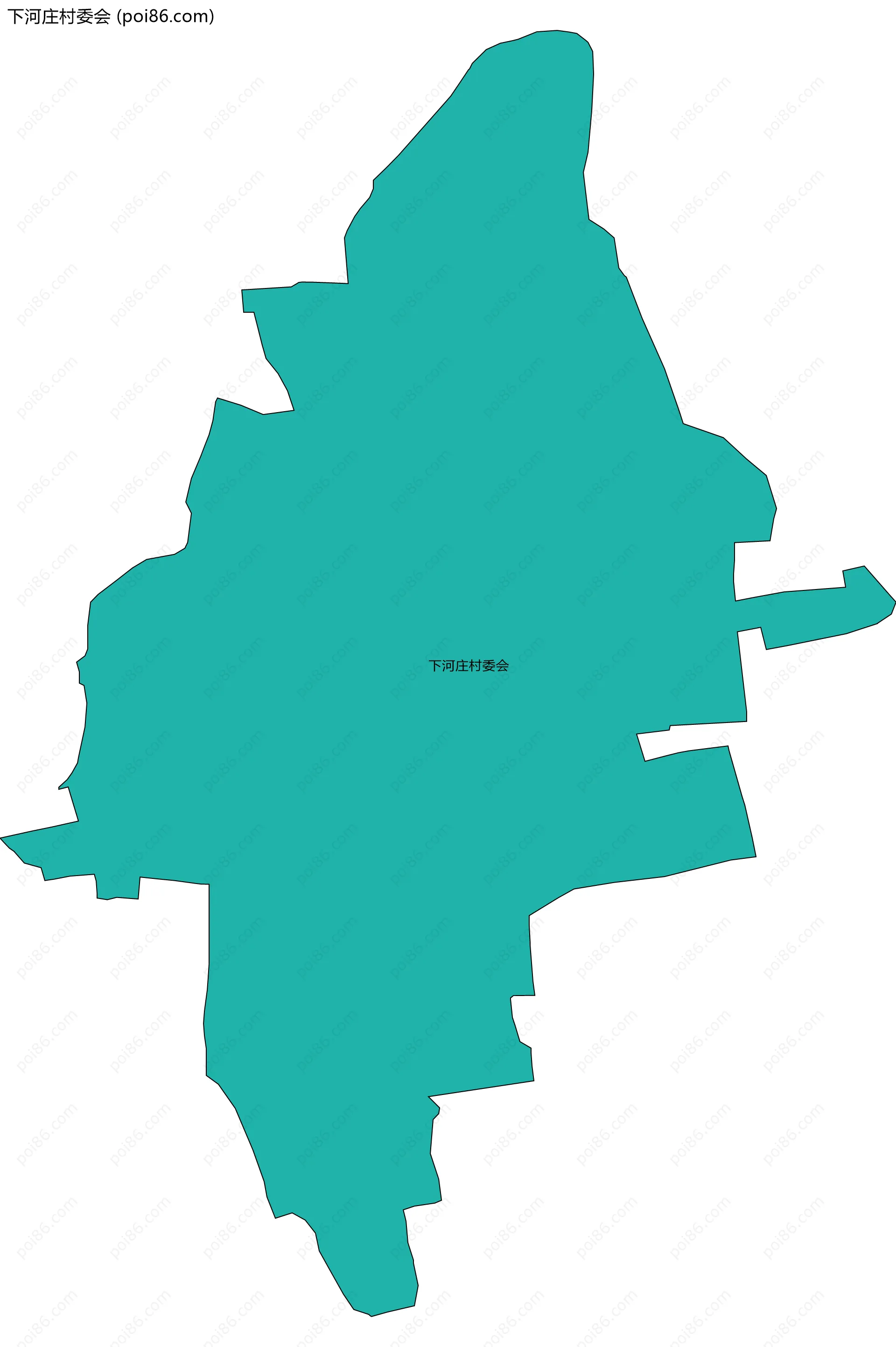 下河庄村委会边界地图