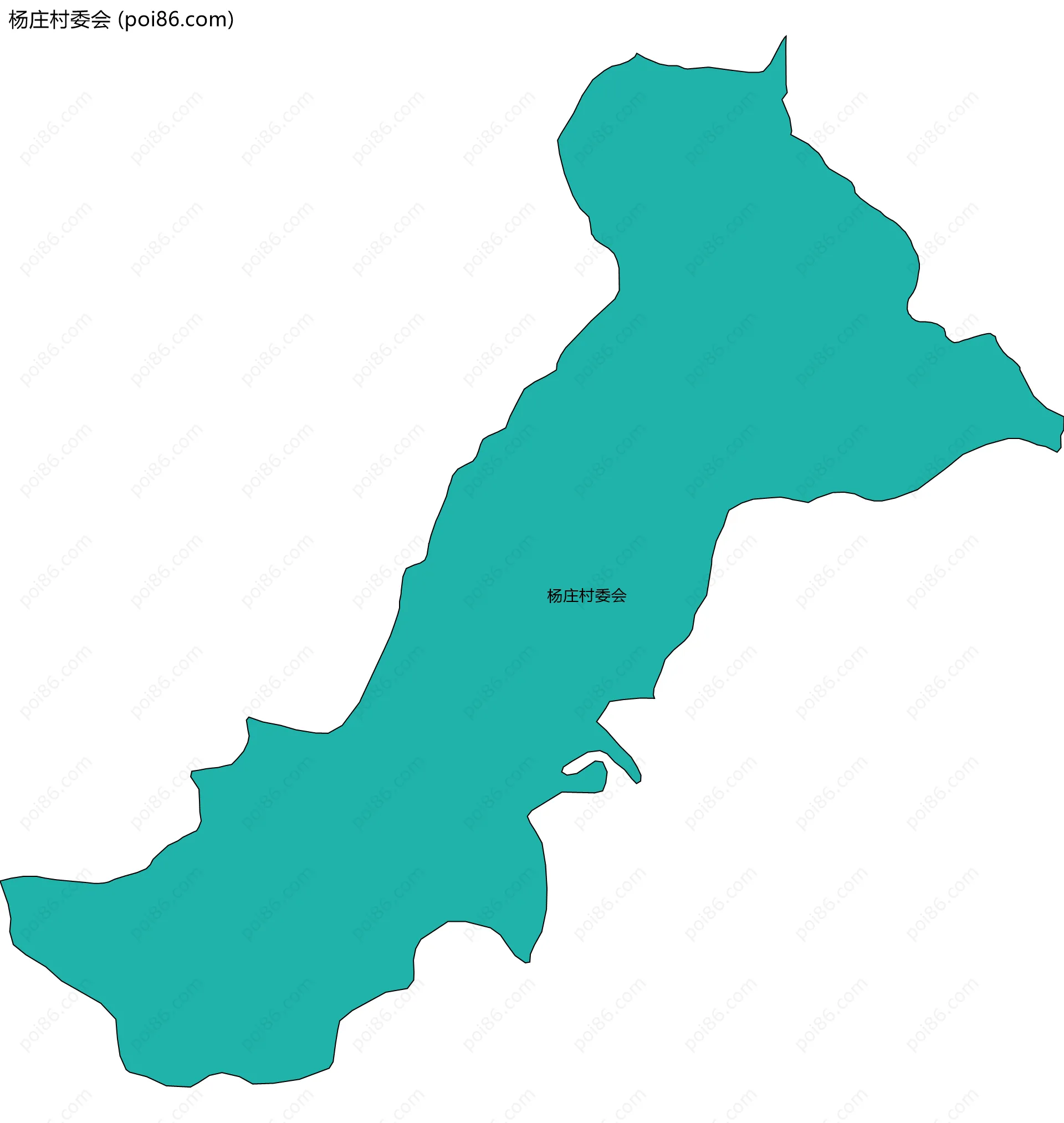 杨庄村委会边界地图