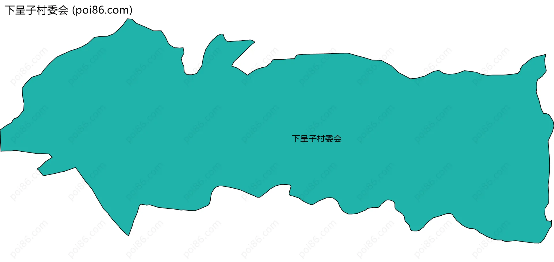 下呈子村委会边界地图