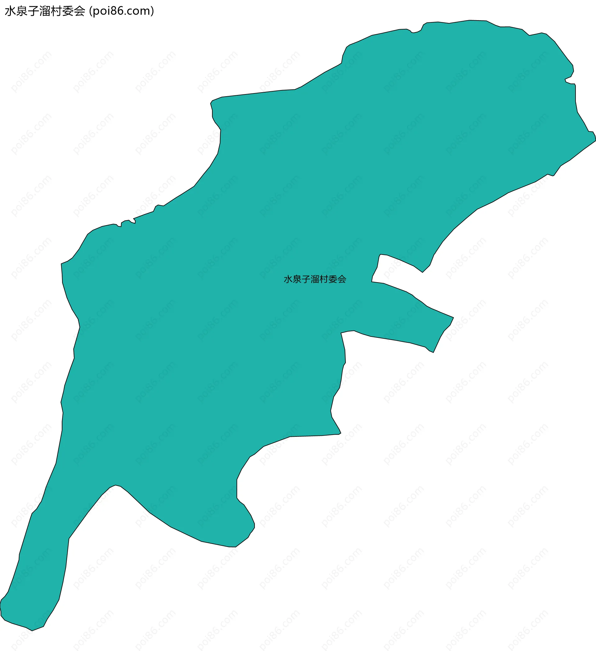 水泉子溜村委会边界地图