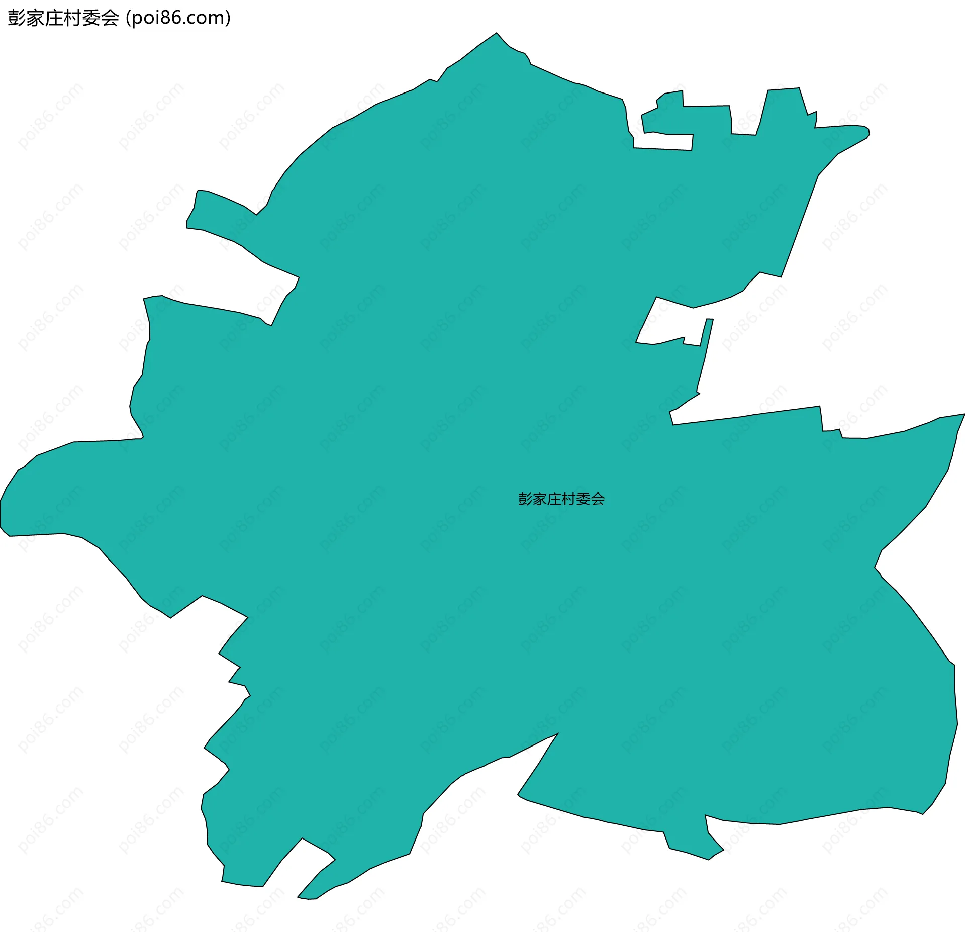 彭家庄村委会边界地图