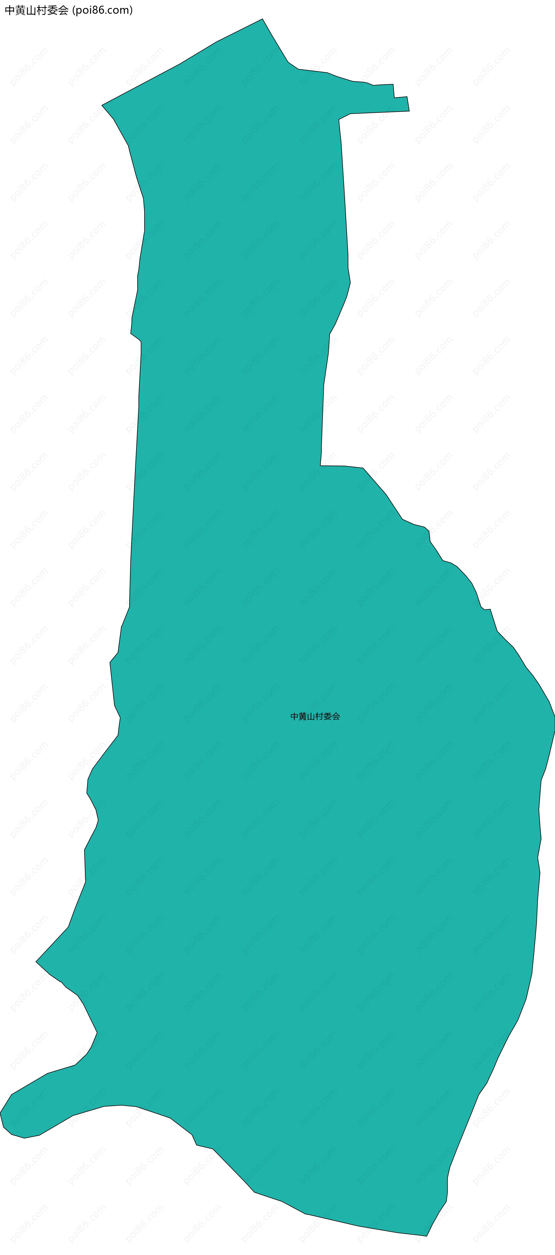 中黄山村委会边界地图