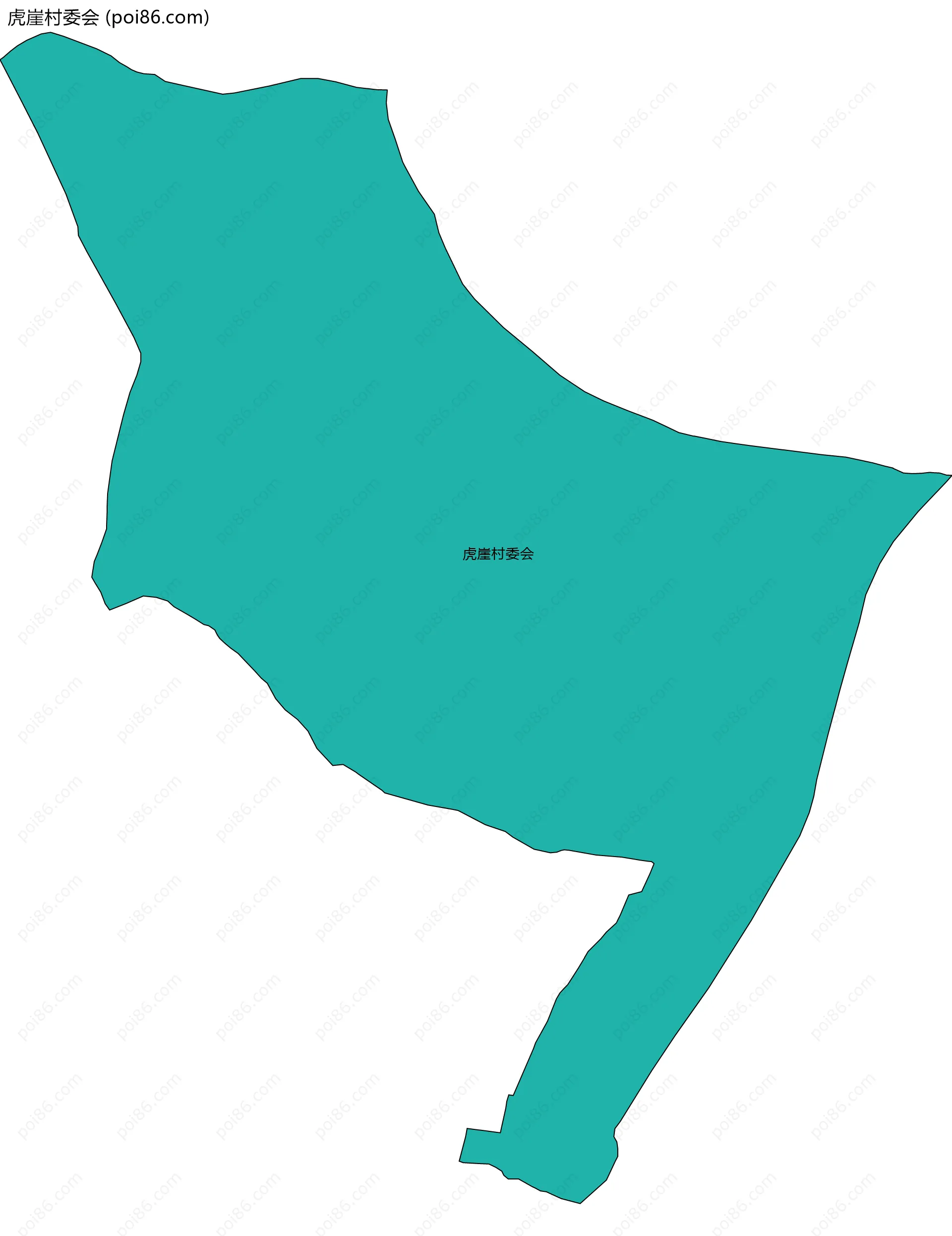 虎崖村委会边界地图