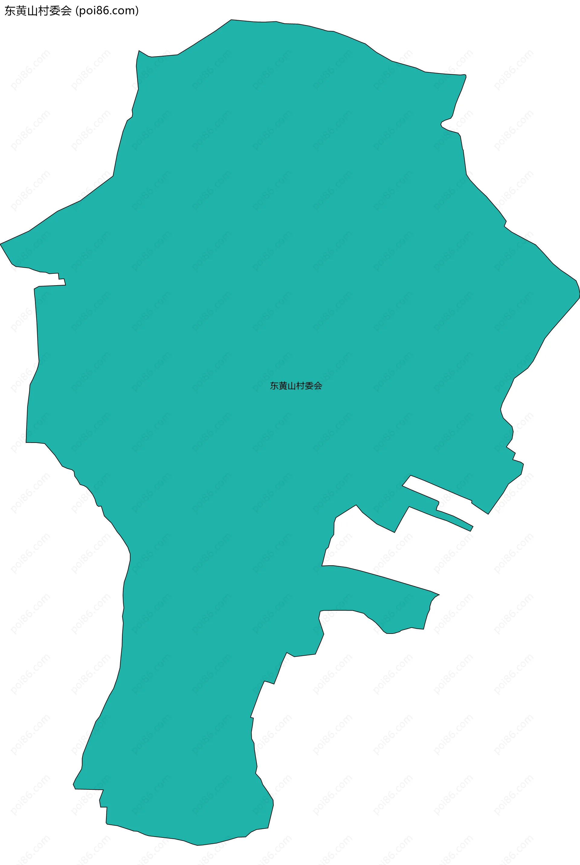 东黄山村委会边界地图