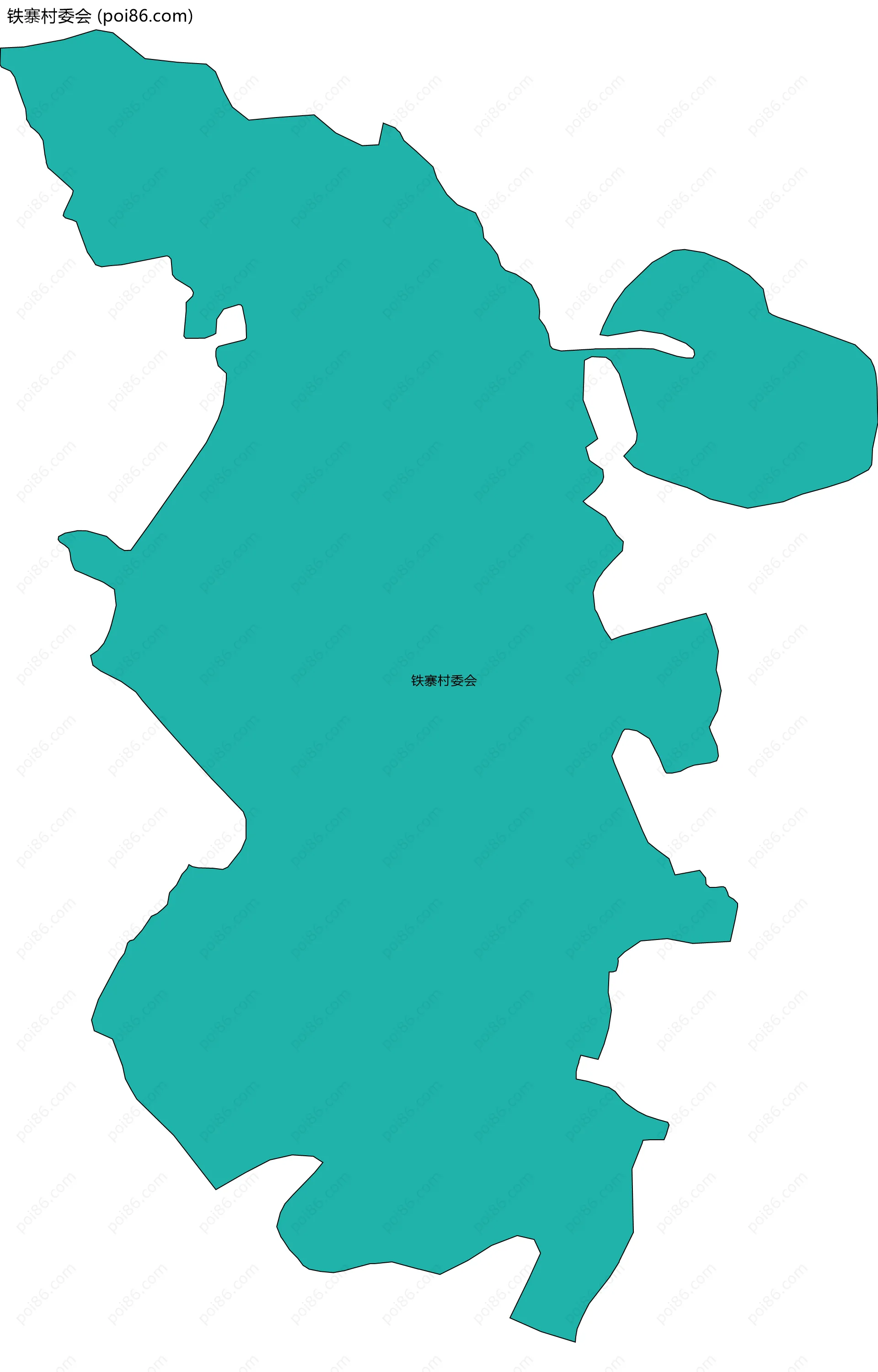 铁寨村委会边界地图