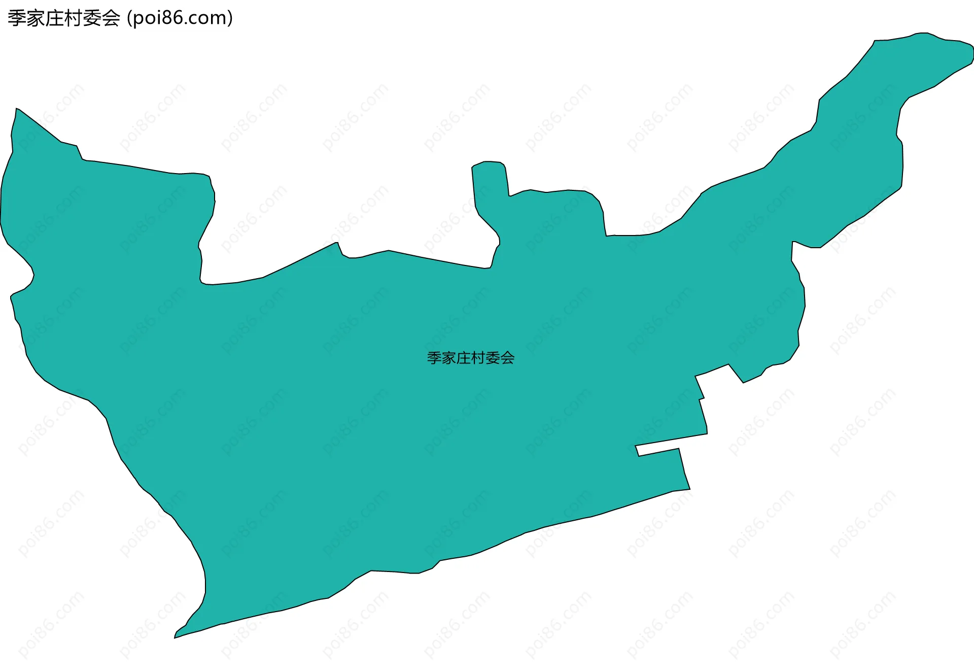 季家庄村委会边界地图