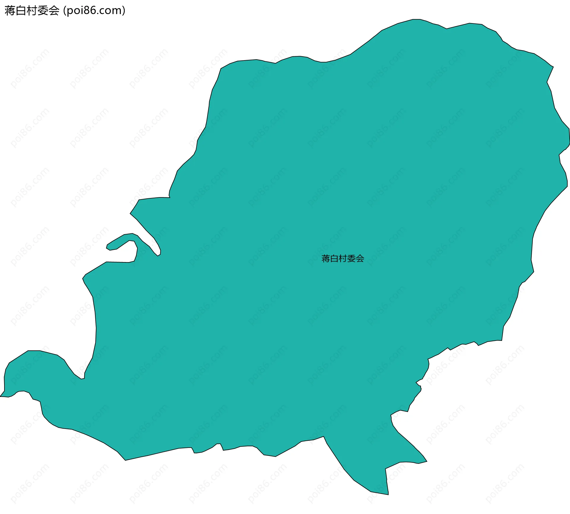 蒋白村委会边界地图