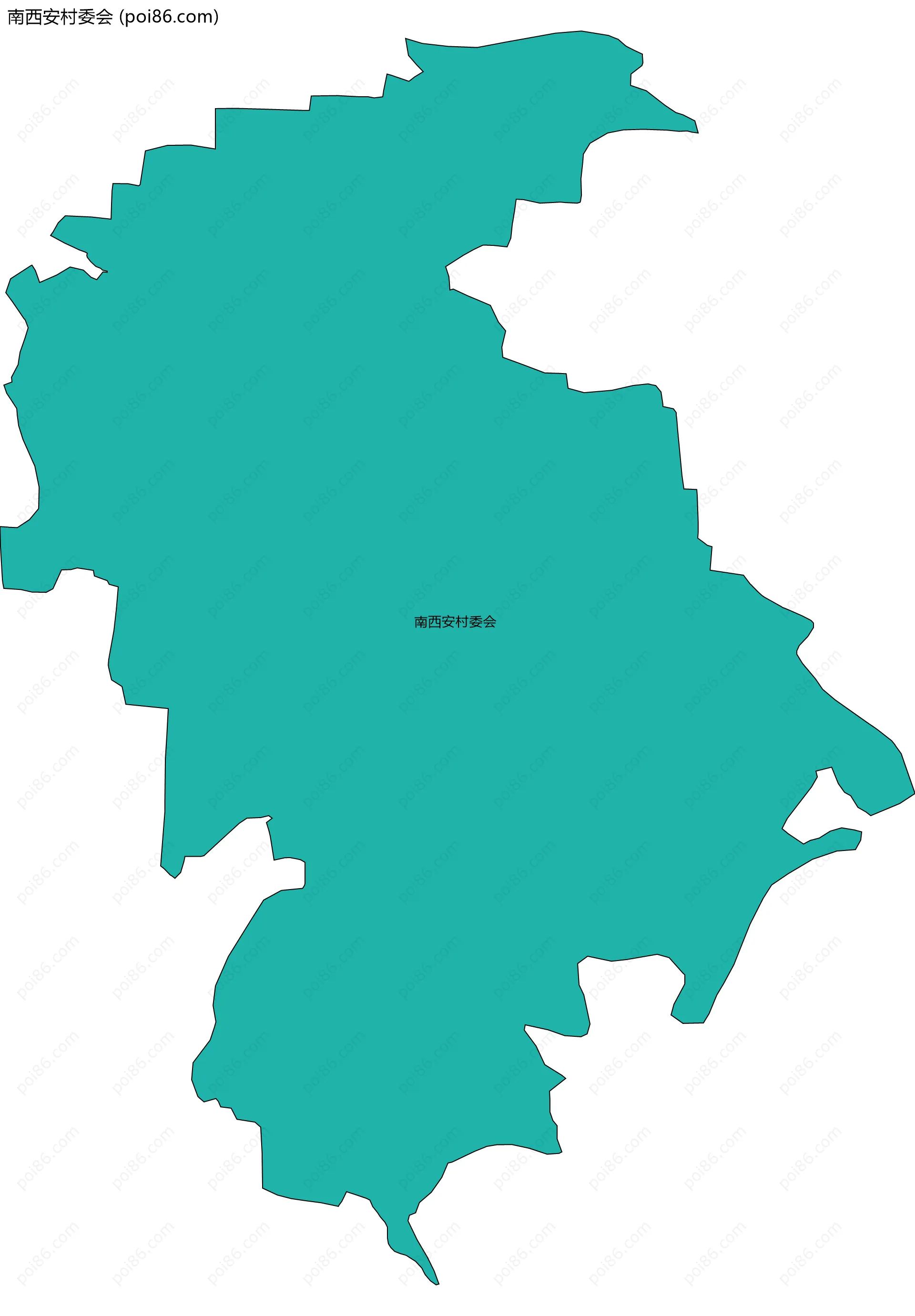 南西安村委会边界地图