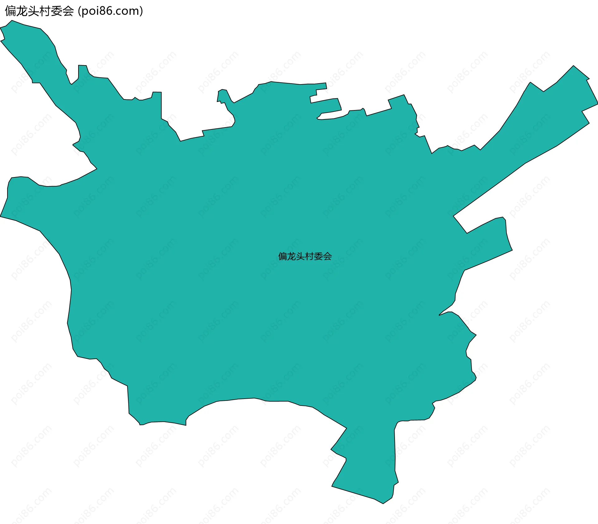 偏龙头村委会边界地图