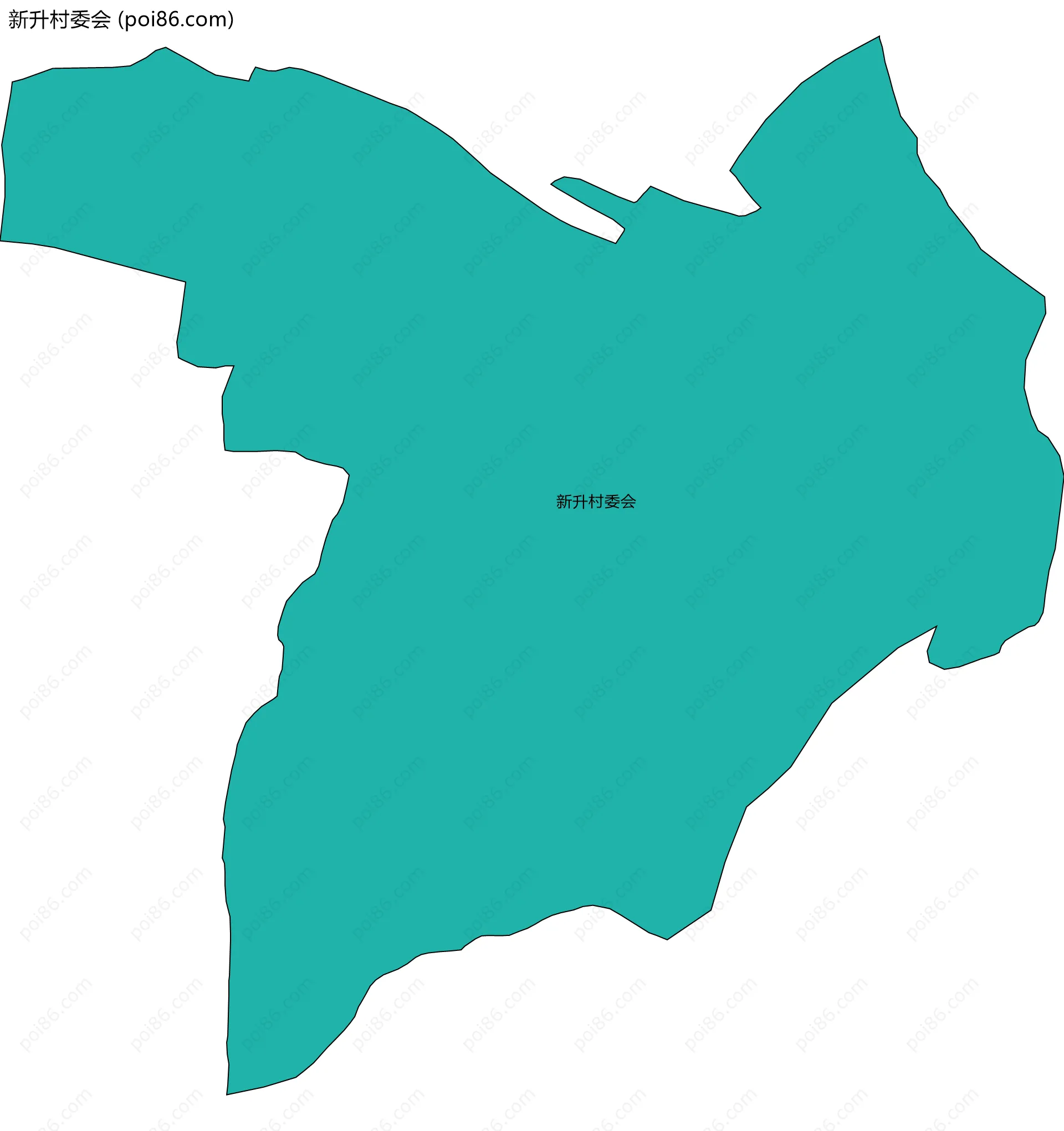 新升村委会边界地图