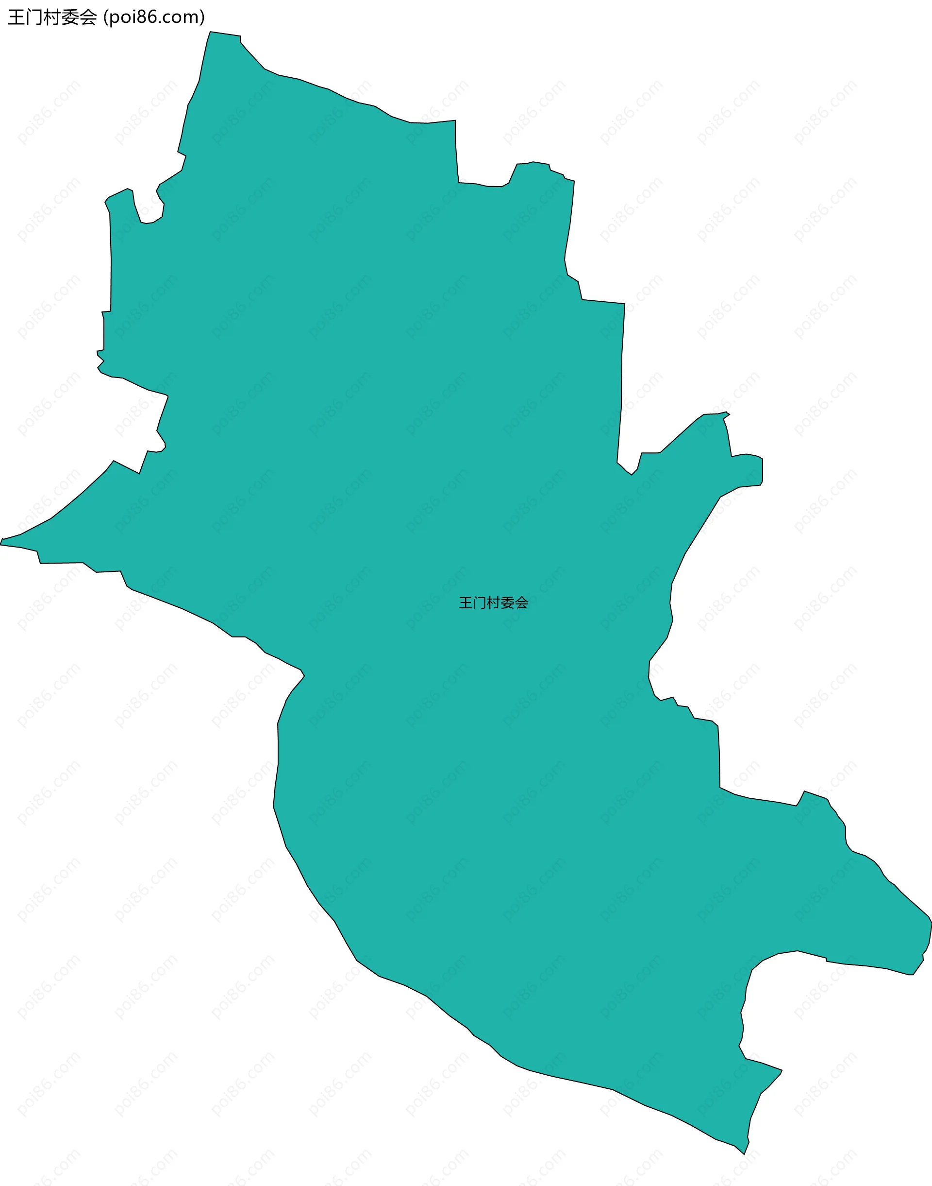 王门村委会边界地图