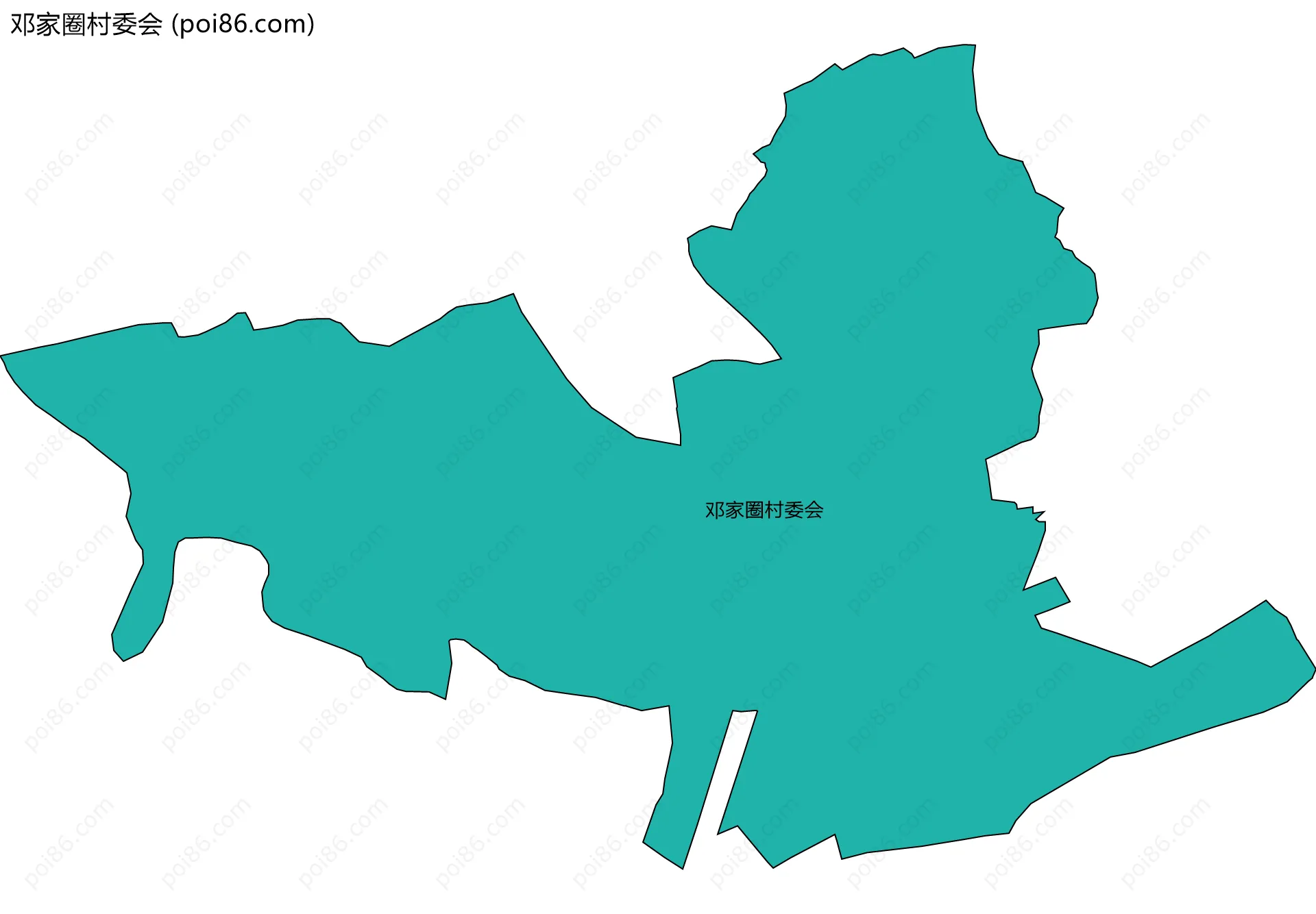 邓家圈村委会边界地图