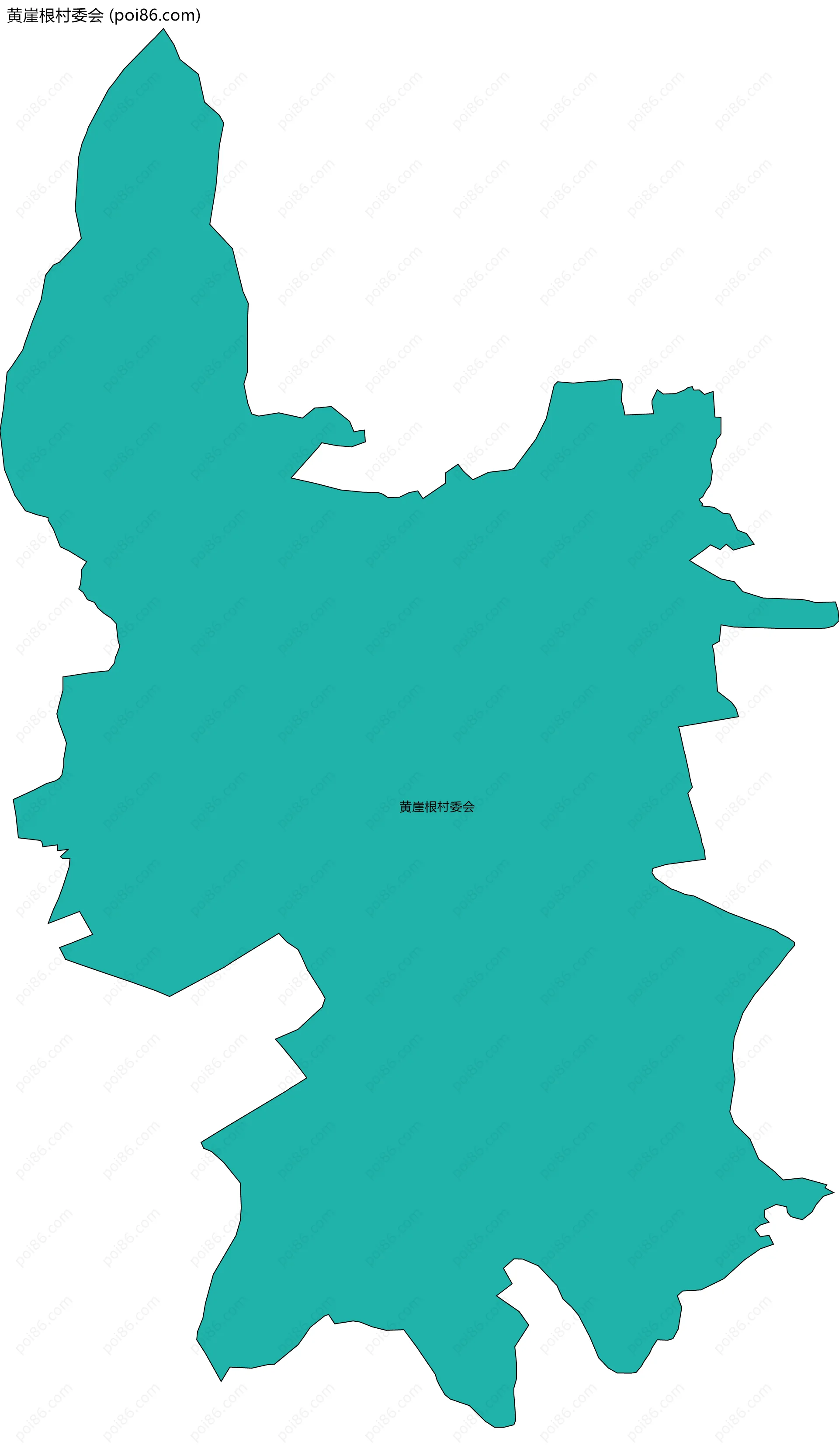 黄崖根村委会边界地图