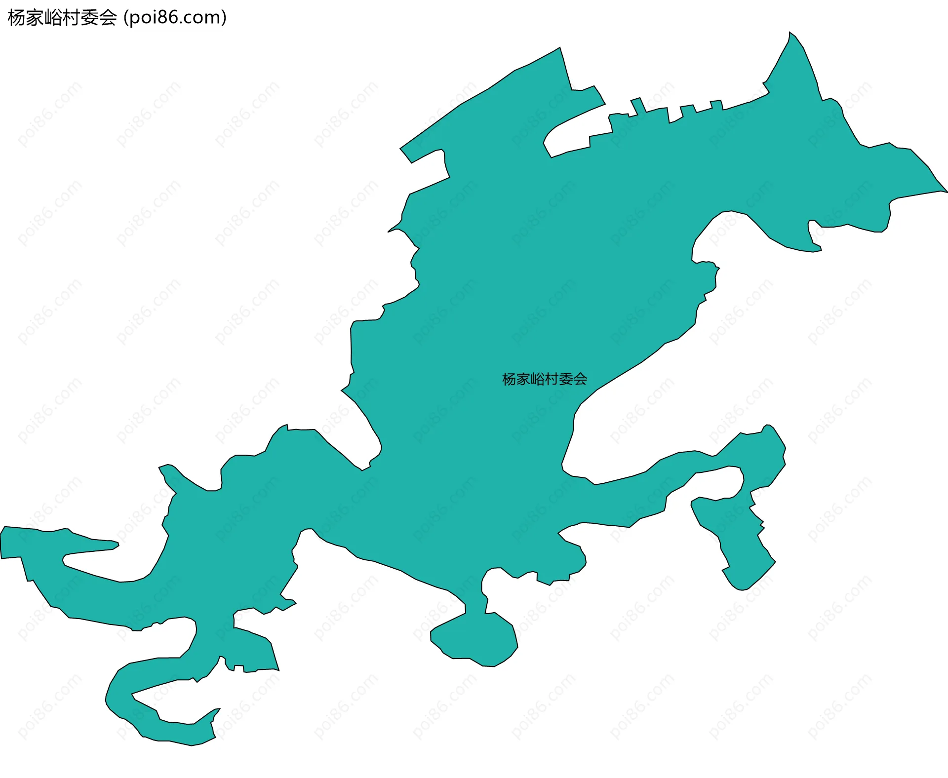 杨家峪村委会边界地图