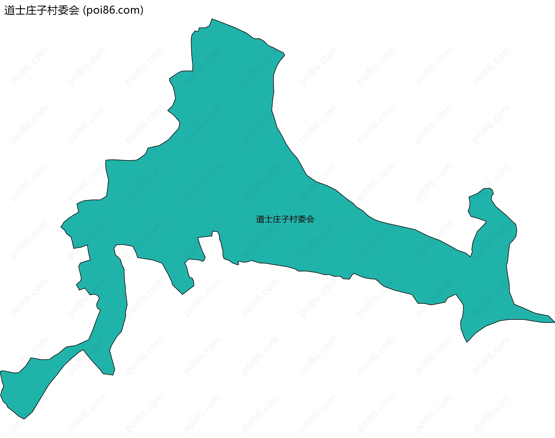 道士庄子村委会边界地图