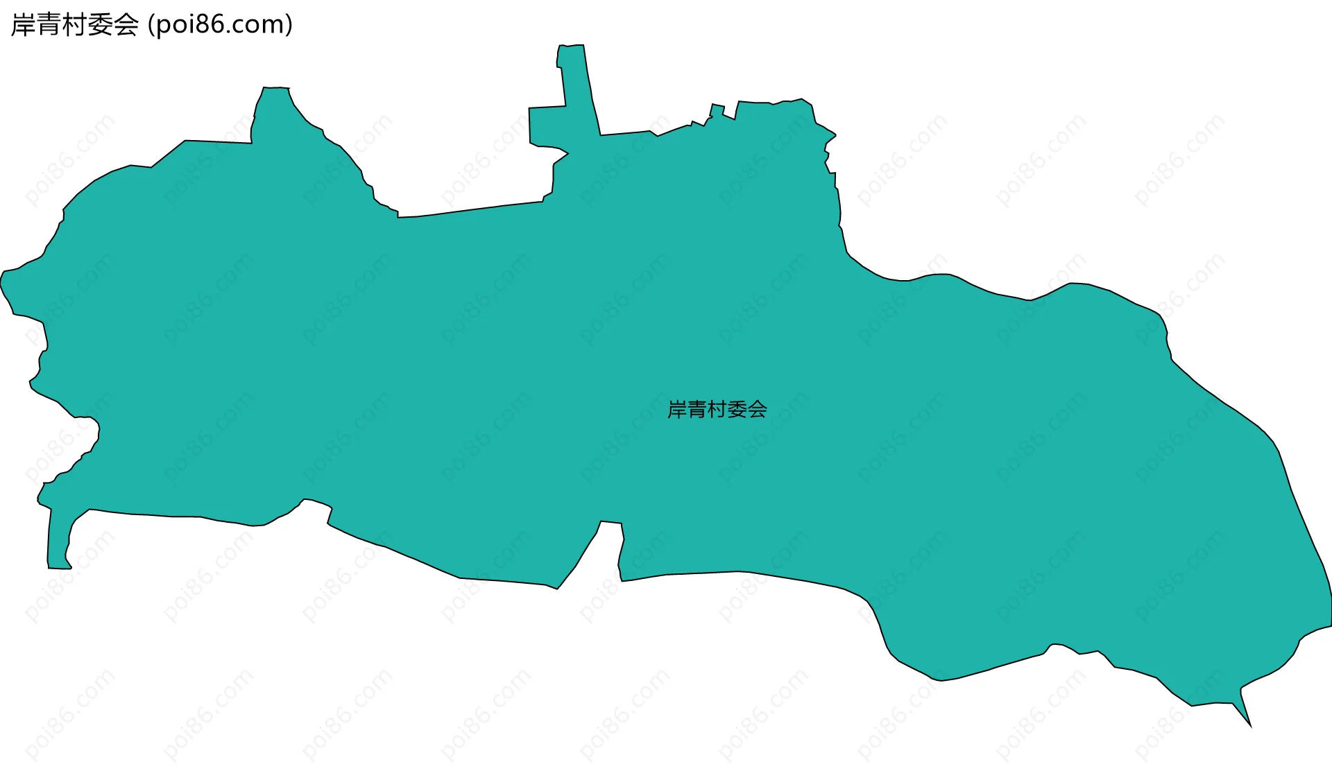 岸青村委会边界地图