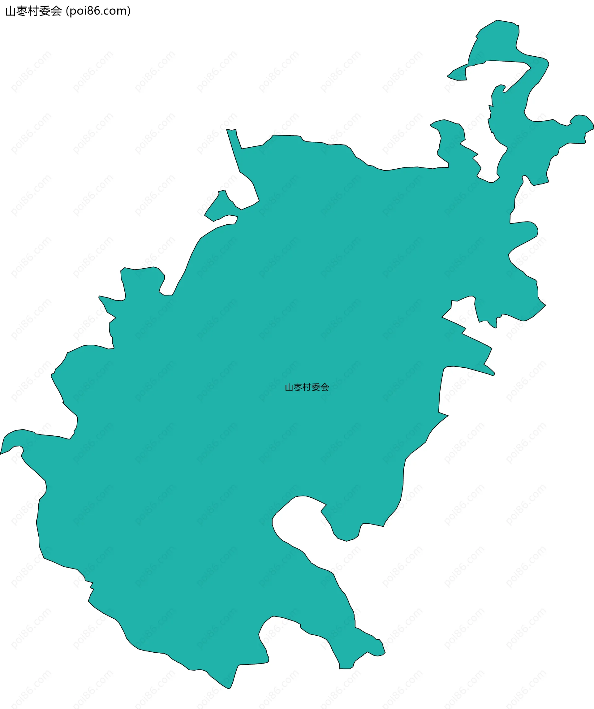 山枣村委会边界地图