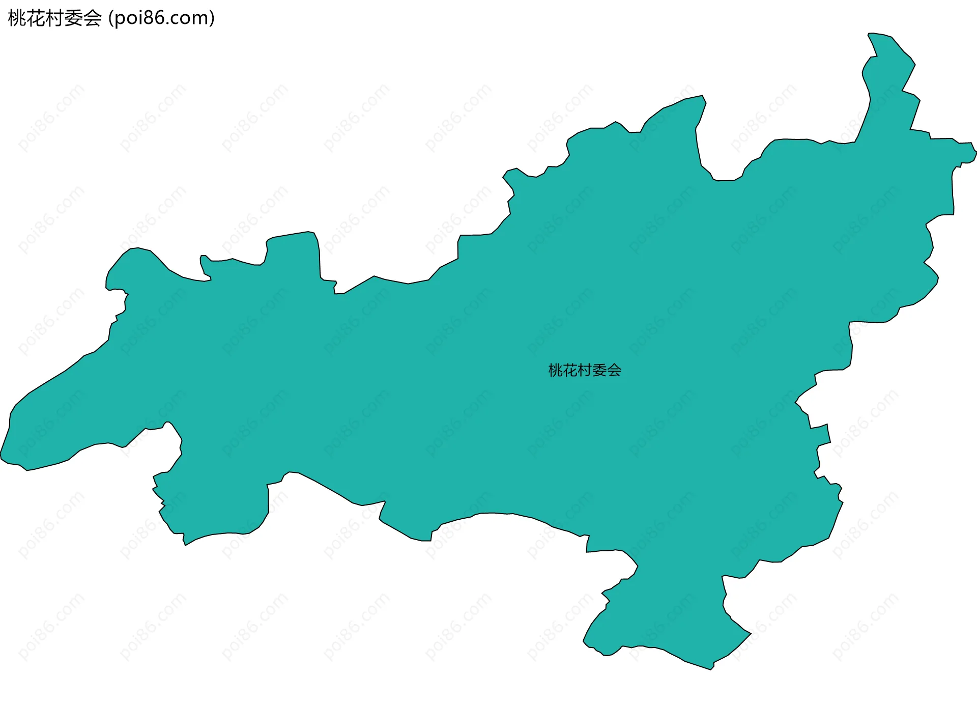 桃花村委会边界地图