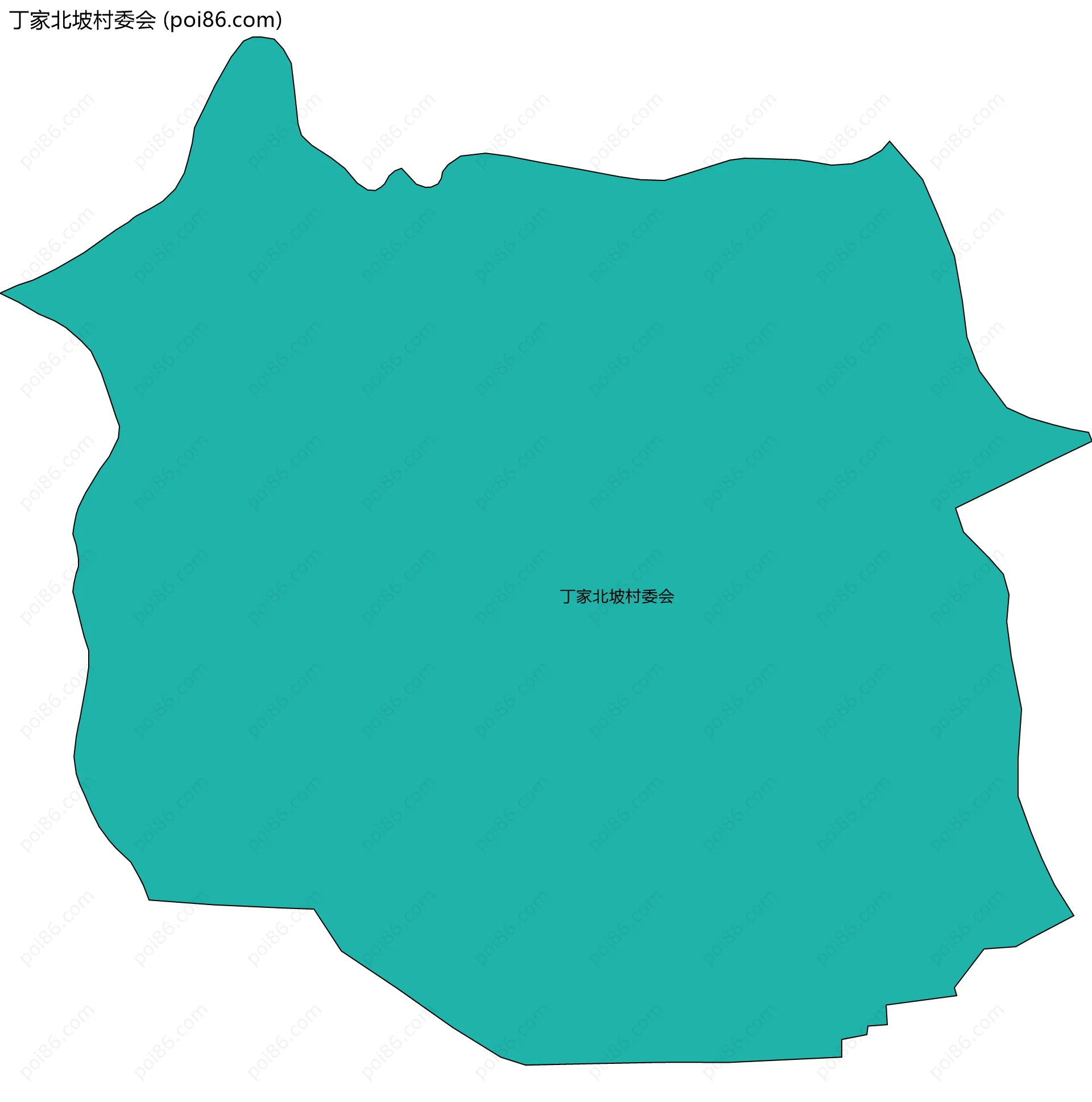 丁家北坡村委会边界地图