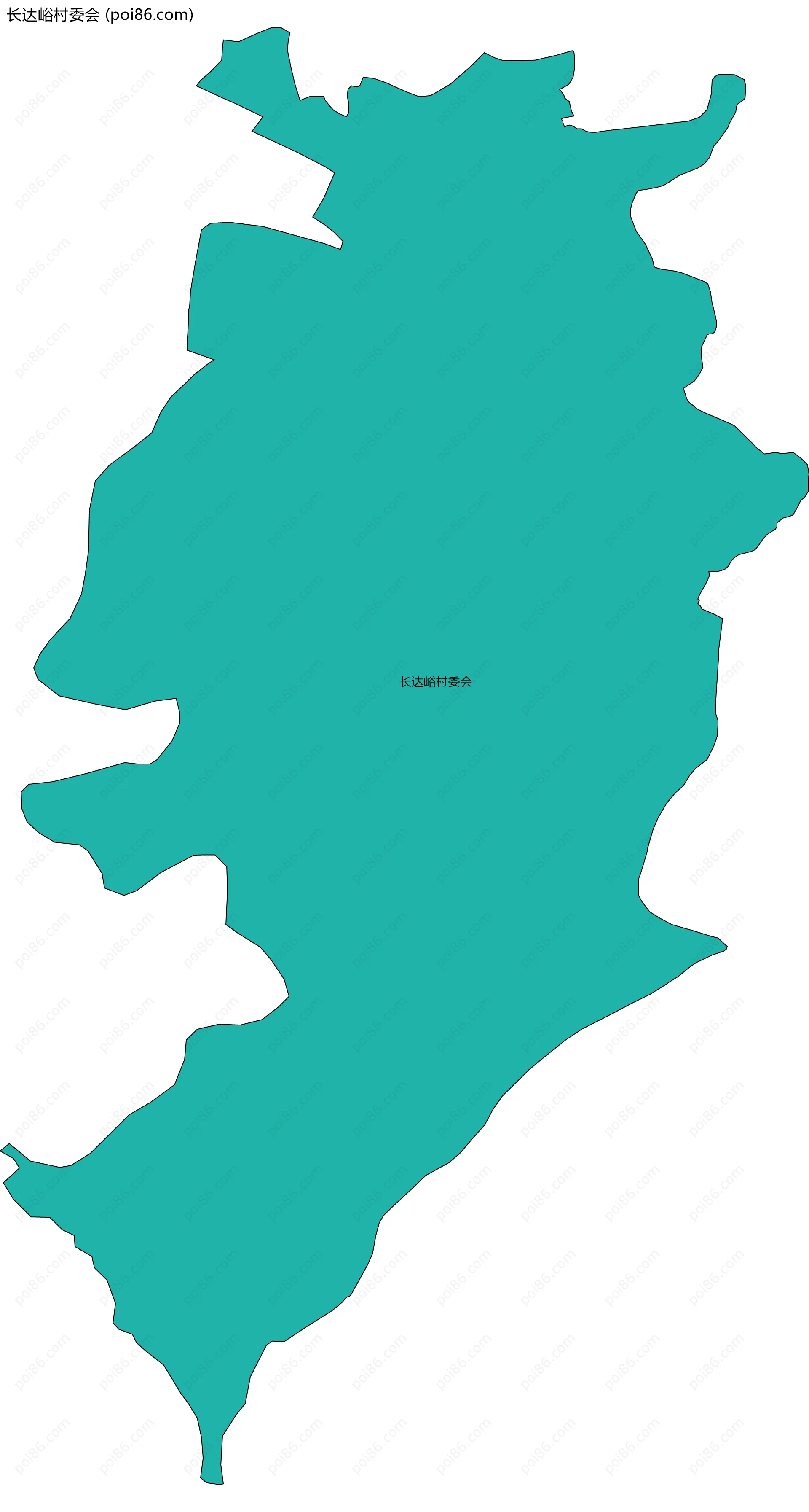 长达峪村委会边界地图