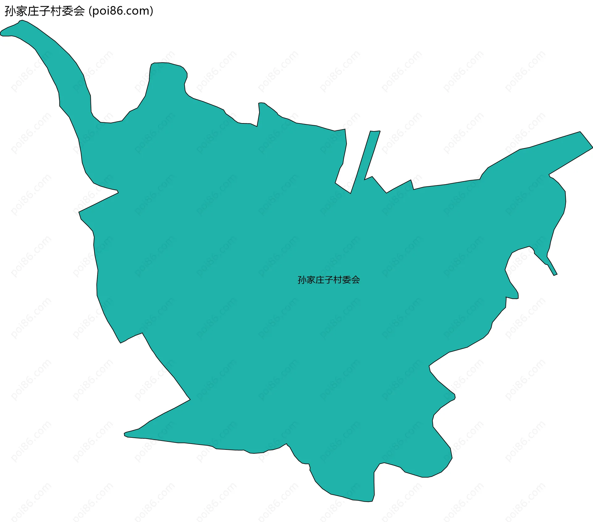 孙家庄子村委会边界地图