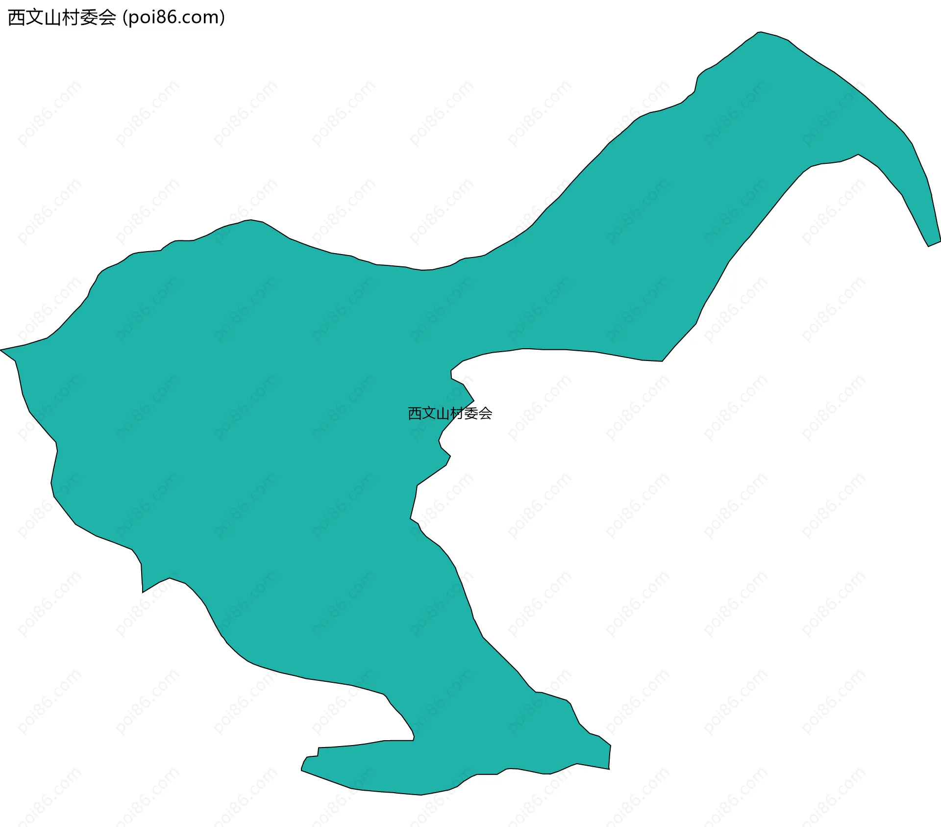 西文山村委会边界地图