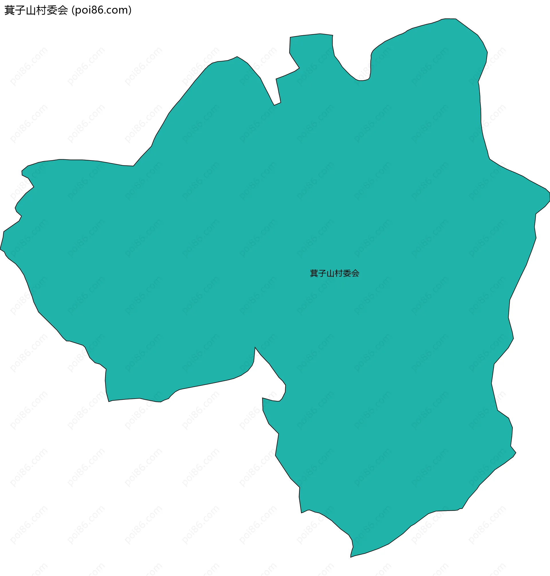 萁子山村委会边界地图