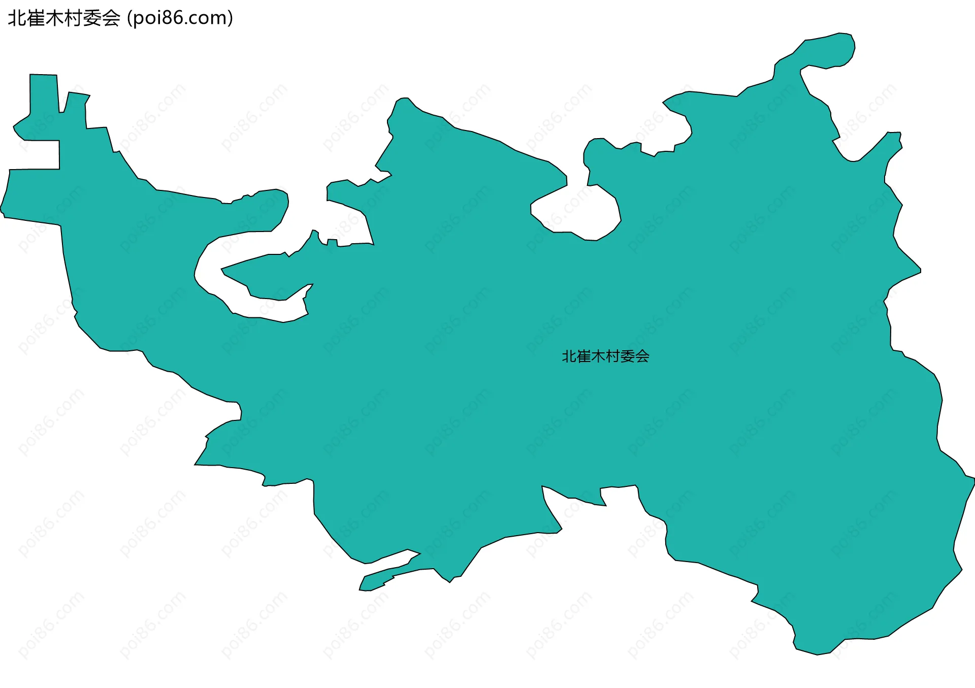 北崔木村委会边界地图