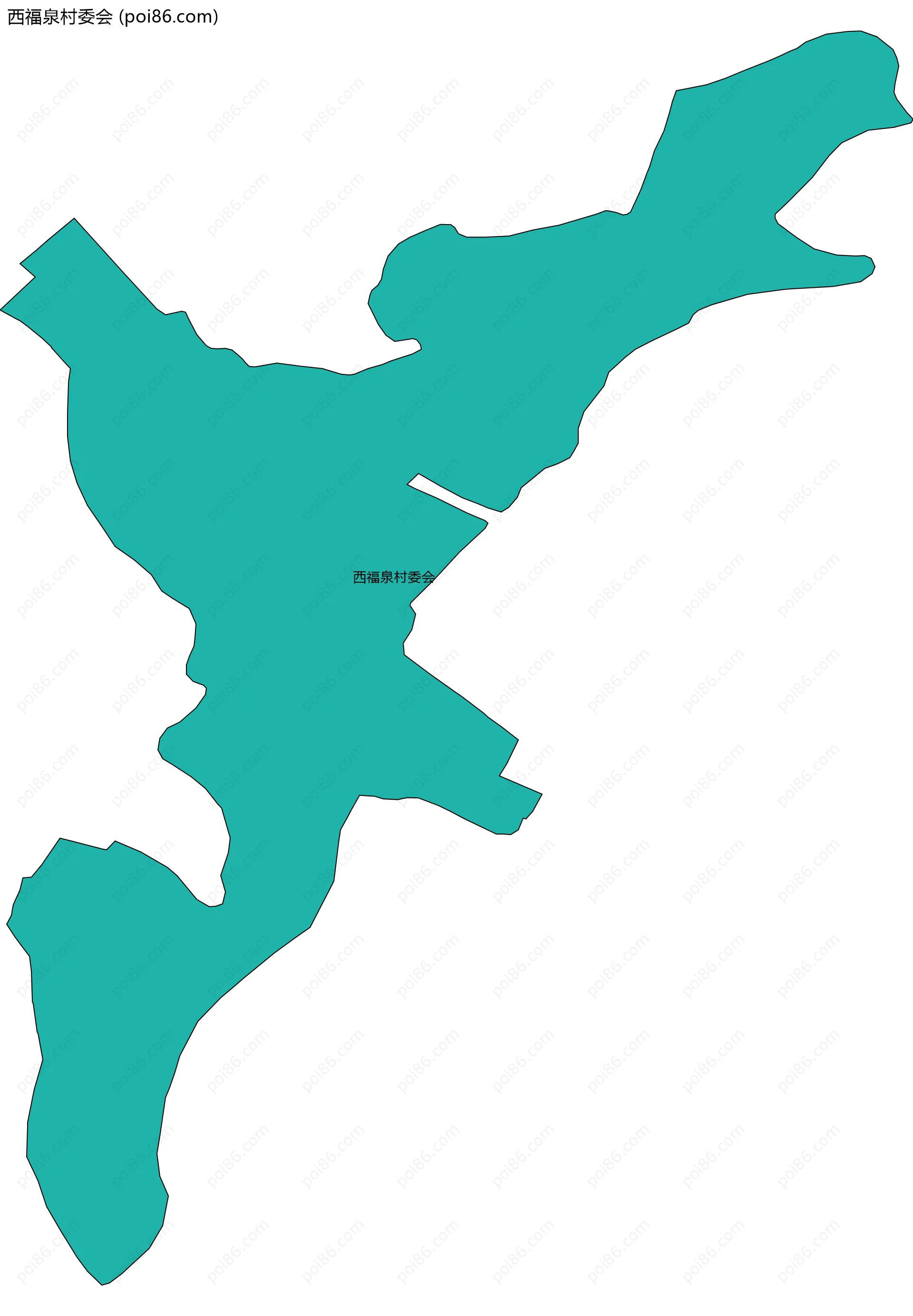 西福泉村委会边界地图