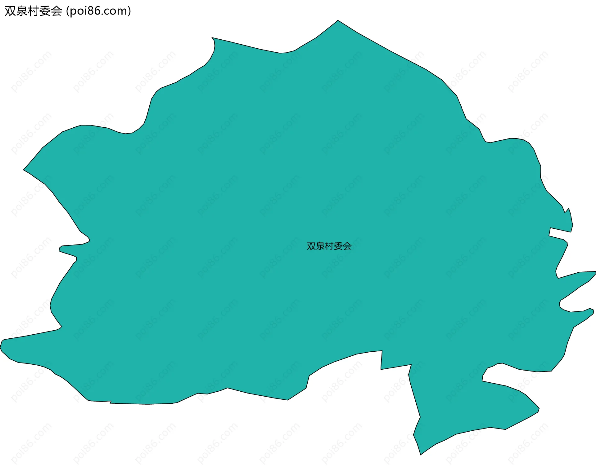 双泉村委会边界地图