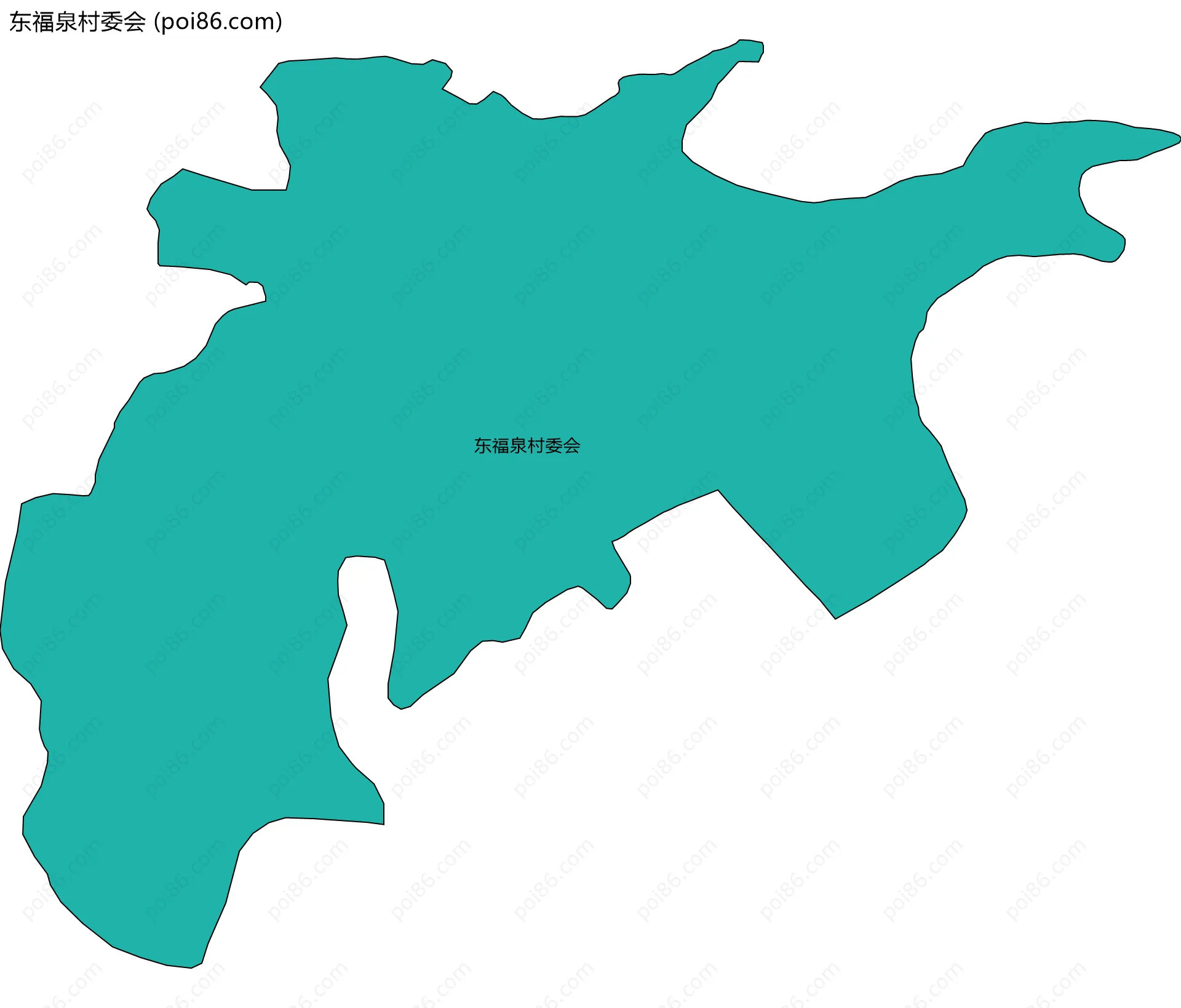 东福泉村委会边界地图