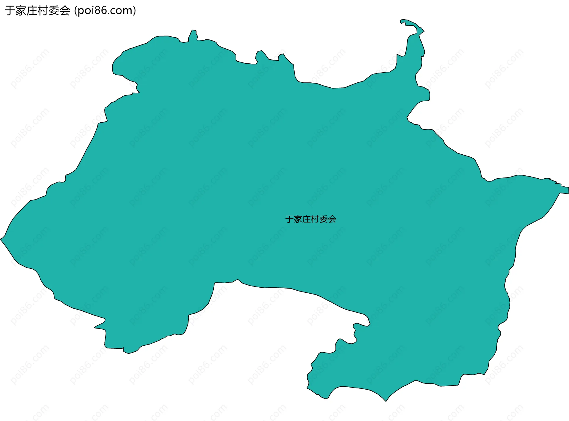于家庄村委会边界地图